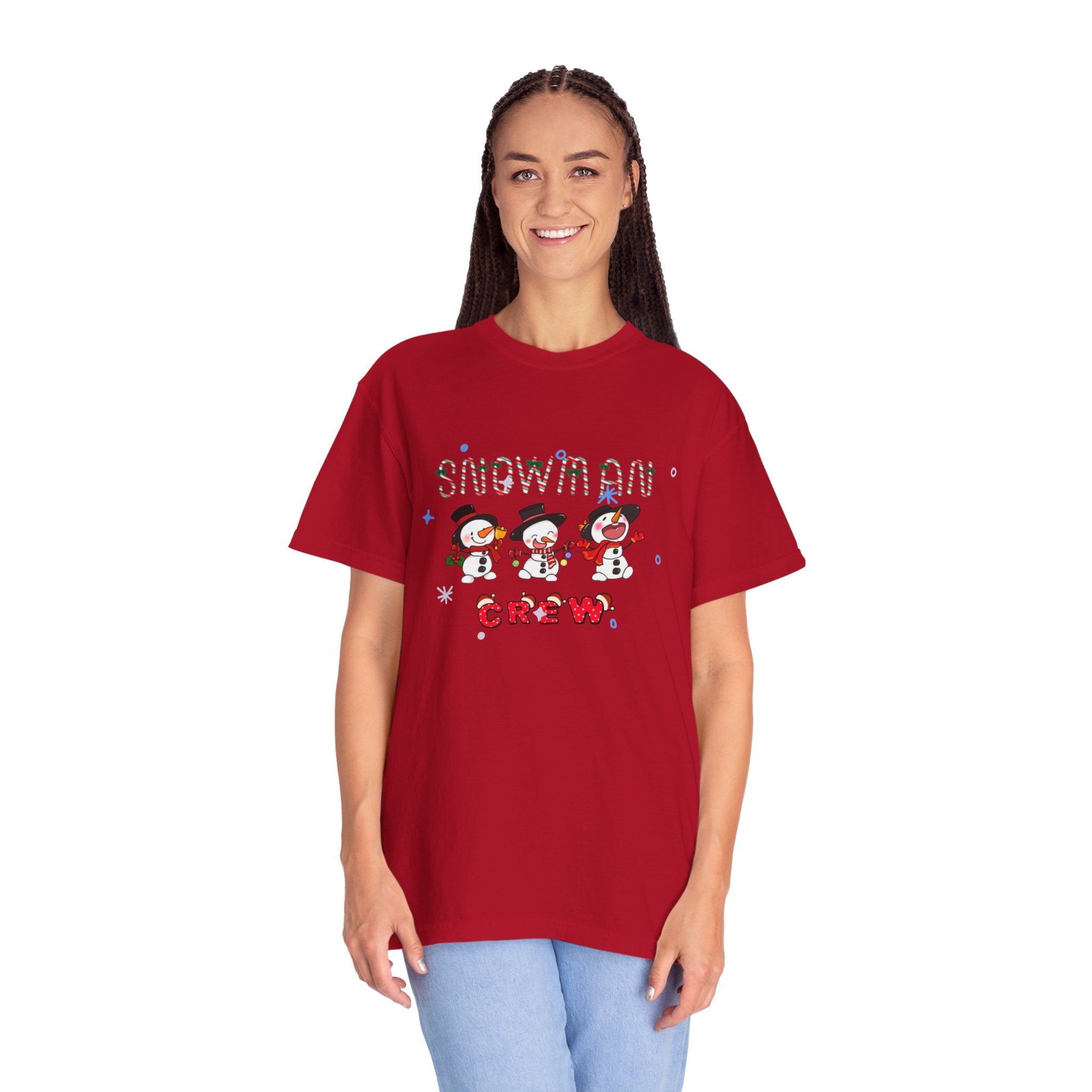 Snowman Crew Unisex Garment-Dyed T-shirt