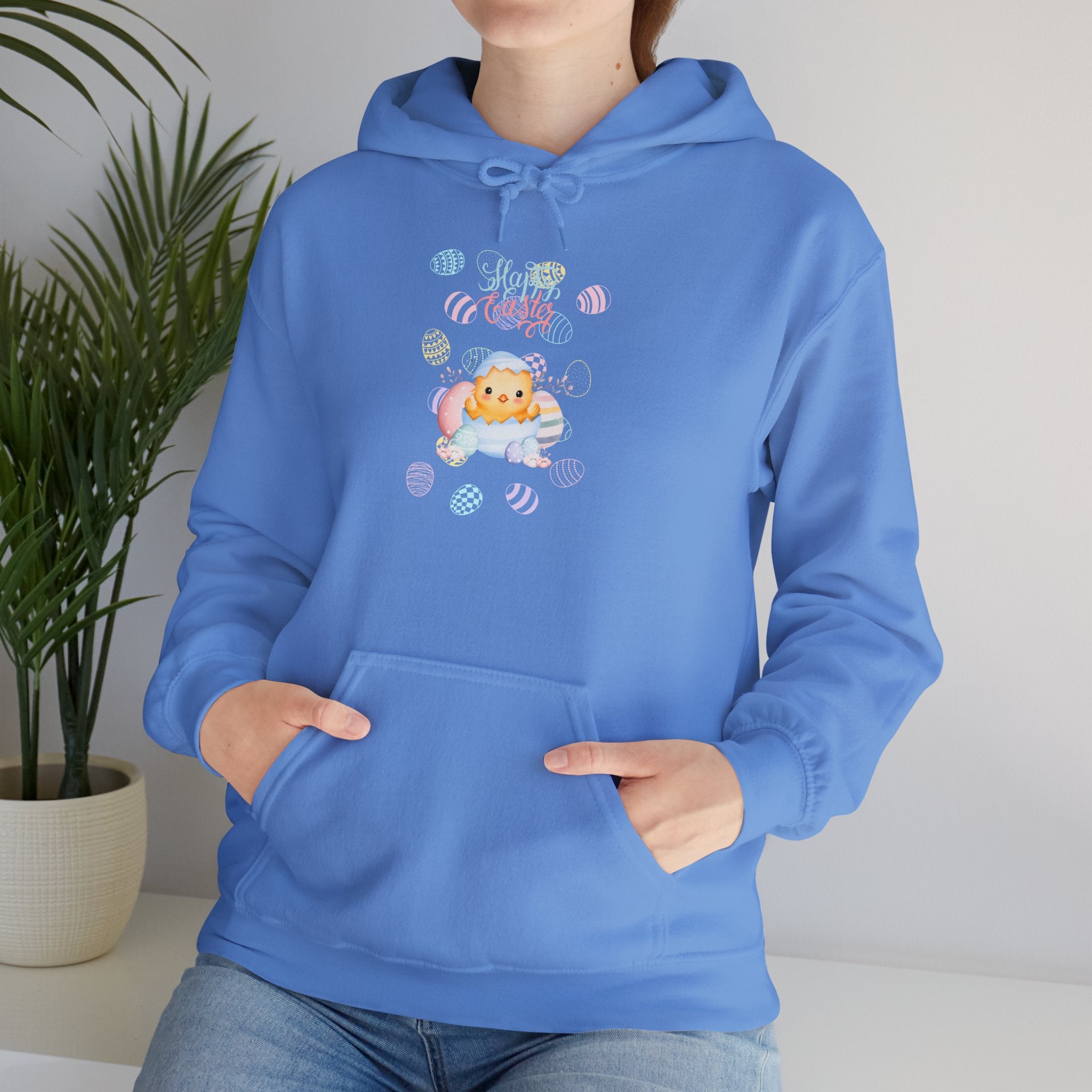 Chick Happy Easter Hooded Sweatshirt