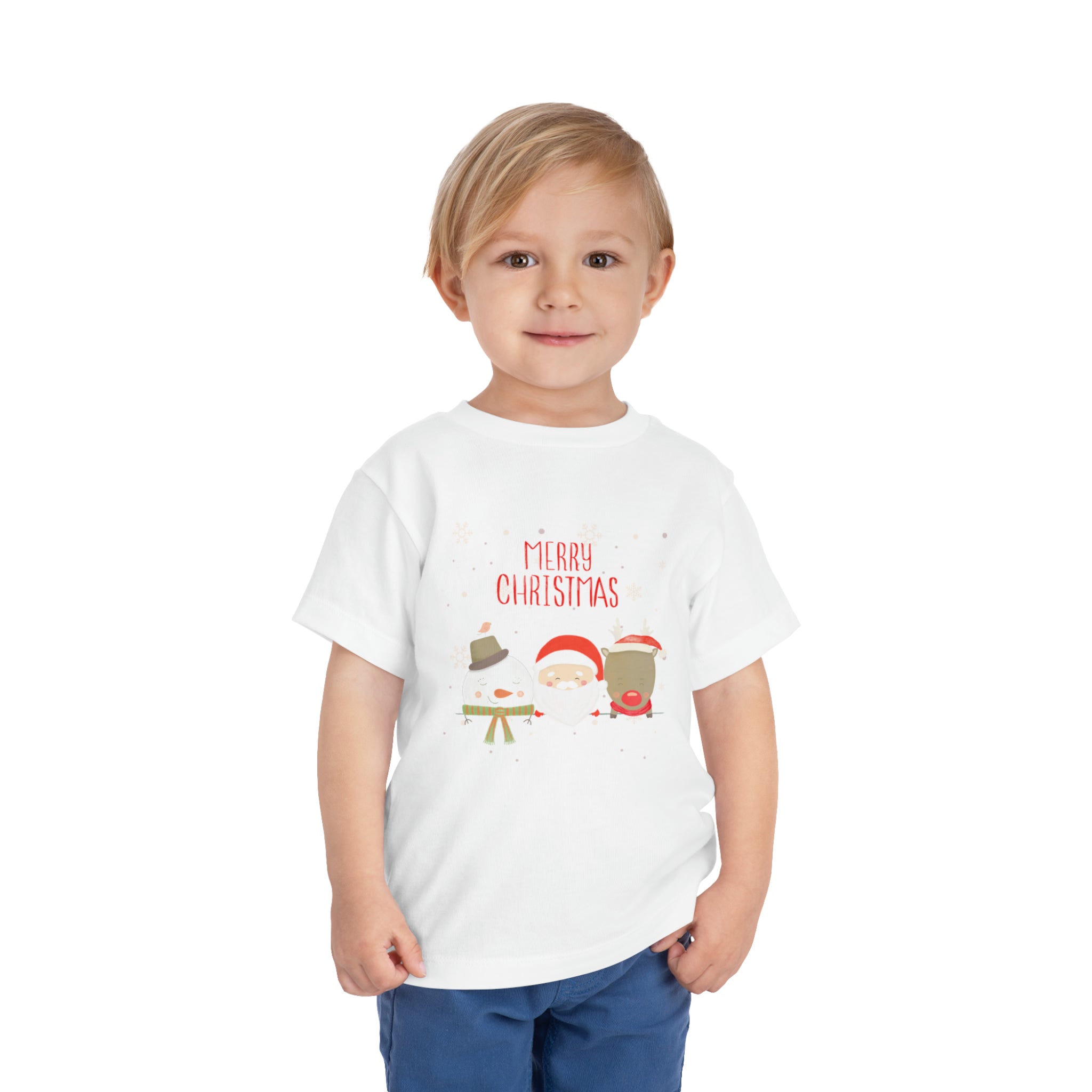 Merry Xmas Crew Toddler Short Sleeve Tee