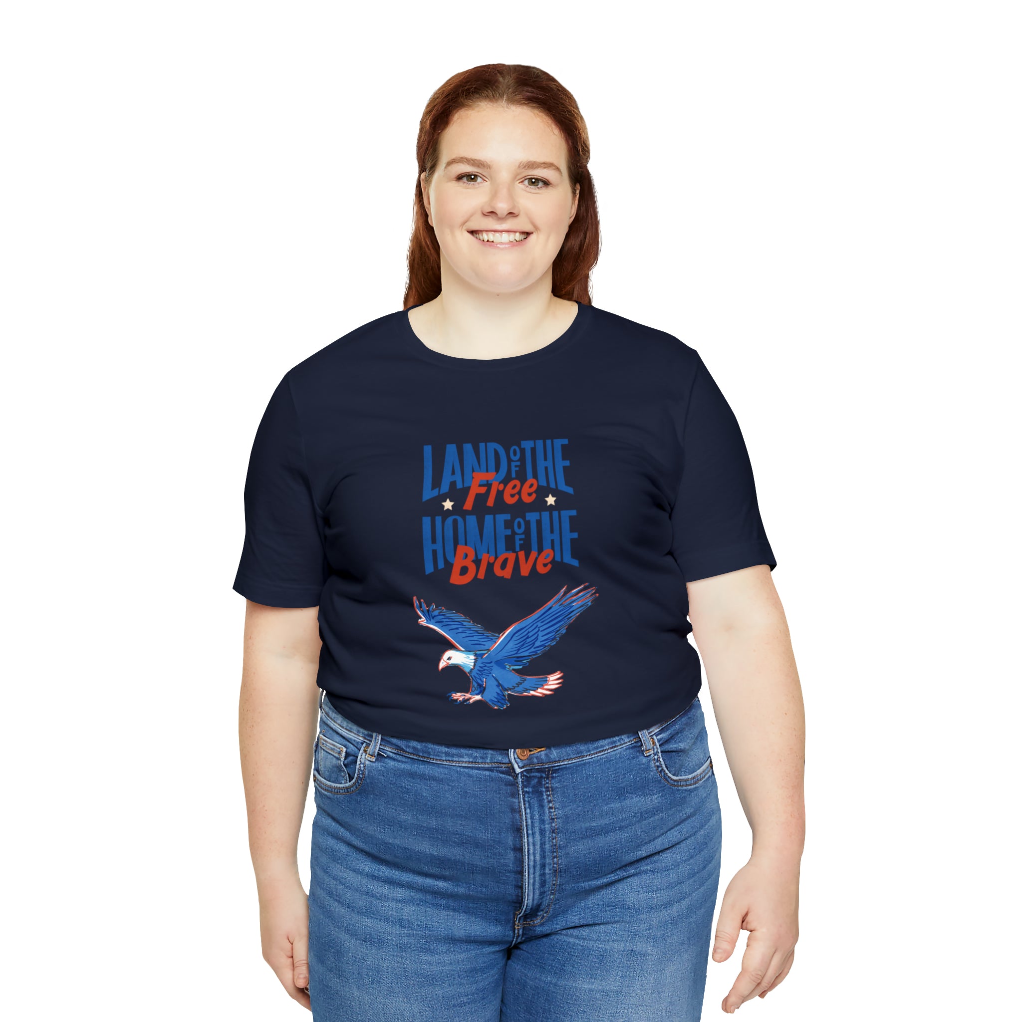 Land Of The Free Home Of The Brave Unisex Jersey Short Sleeve Tee