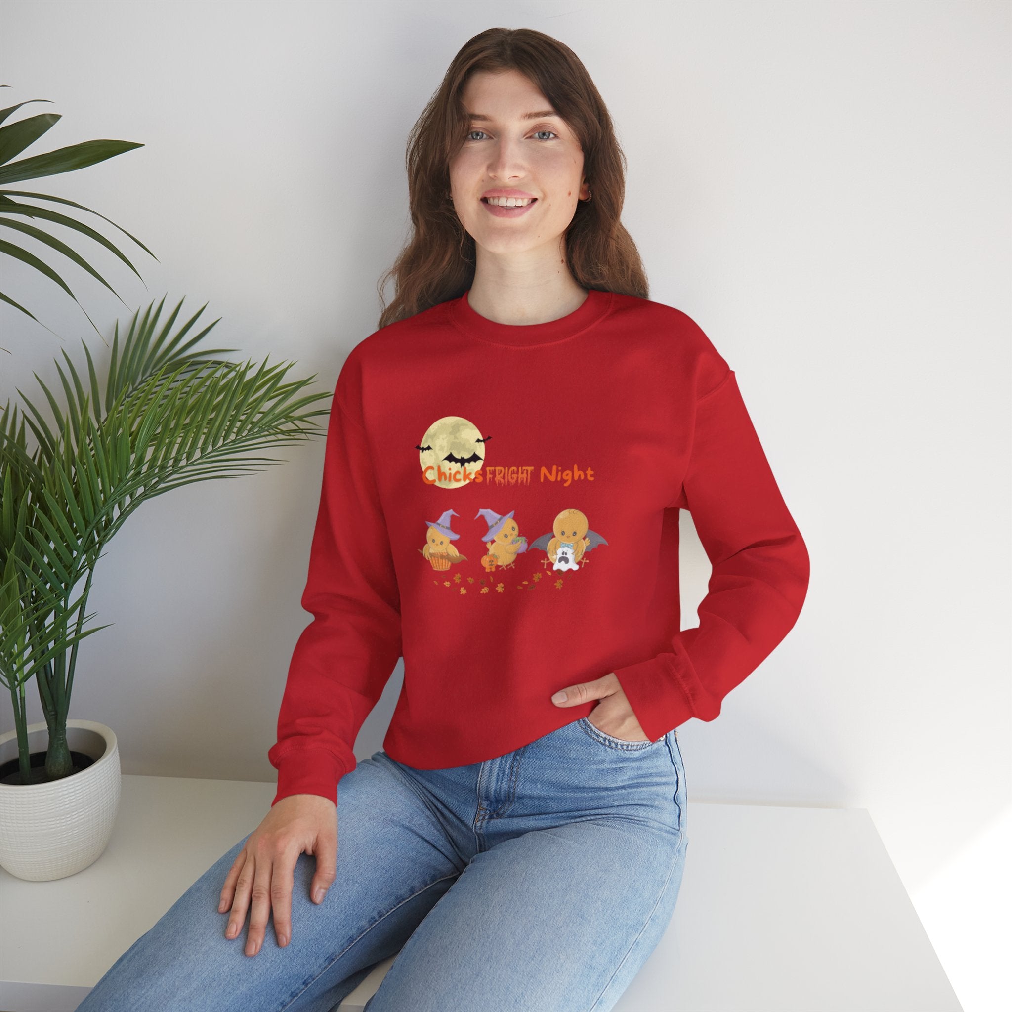 Chicks Fright Night Unisex Heavy Blend™ Crewneck Sweatshirt