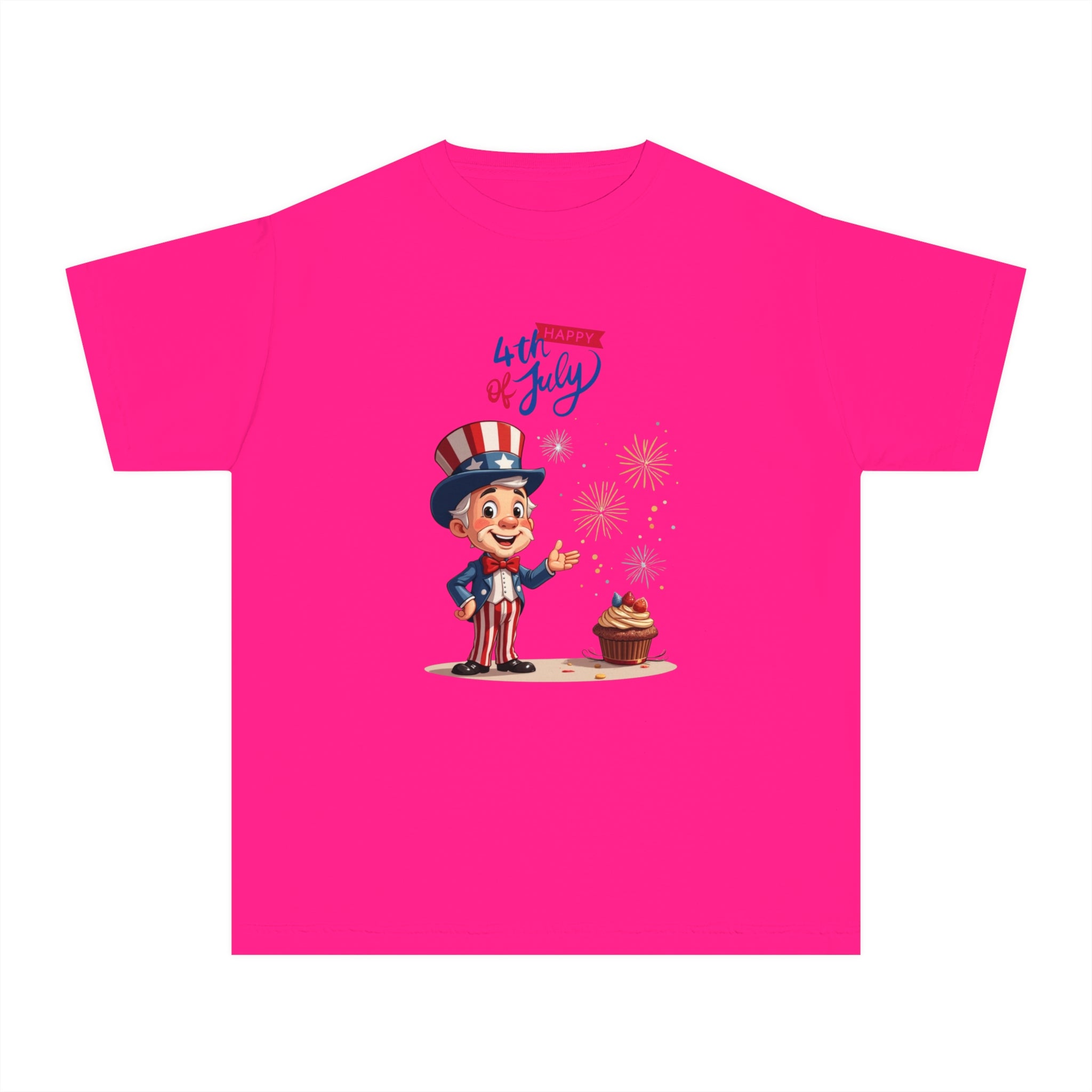 Uncle Sam Happy 4th of July Youth Midweight Tee