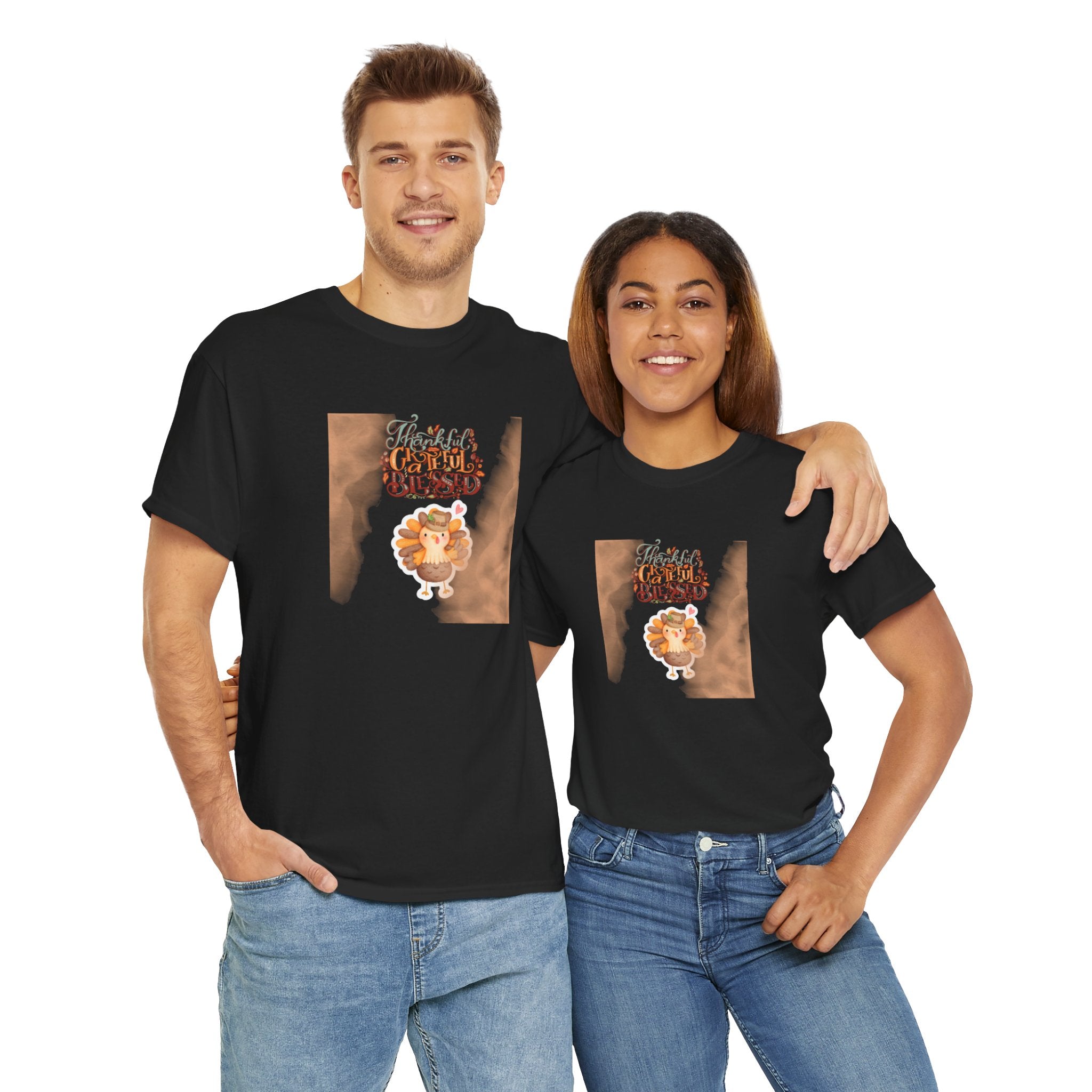 Thankful Grateful Blessed Unisex Heavy Cotton Tee