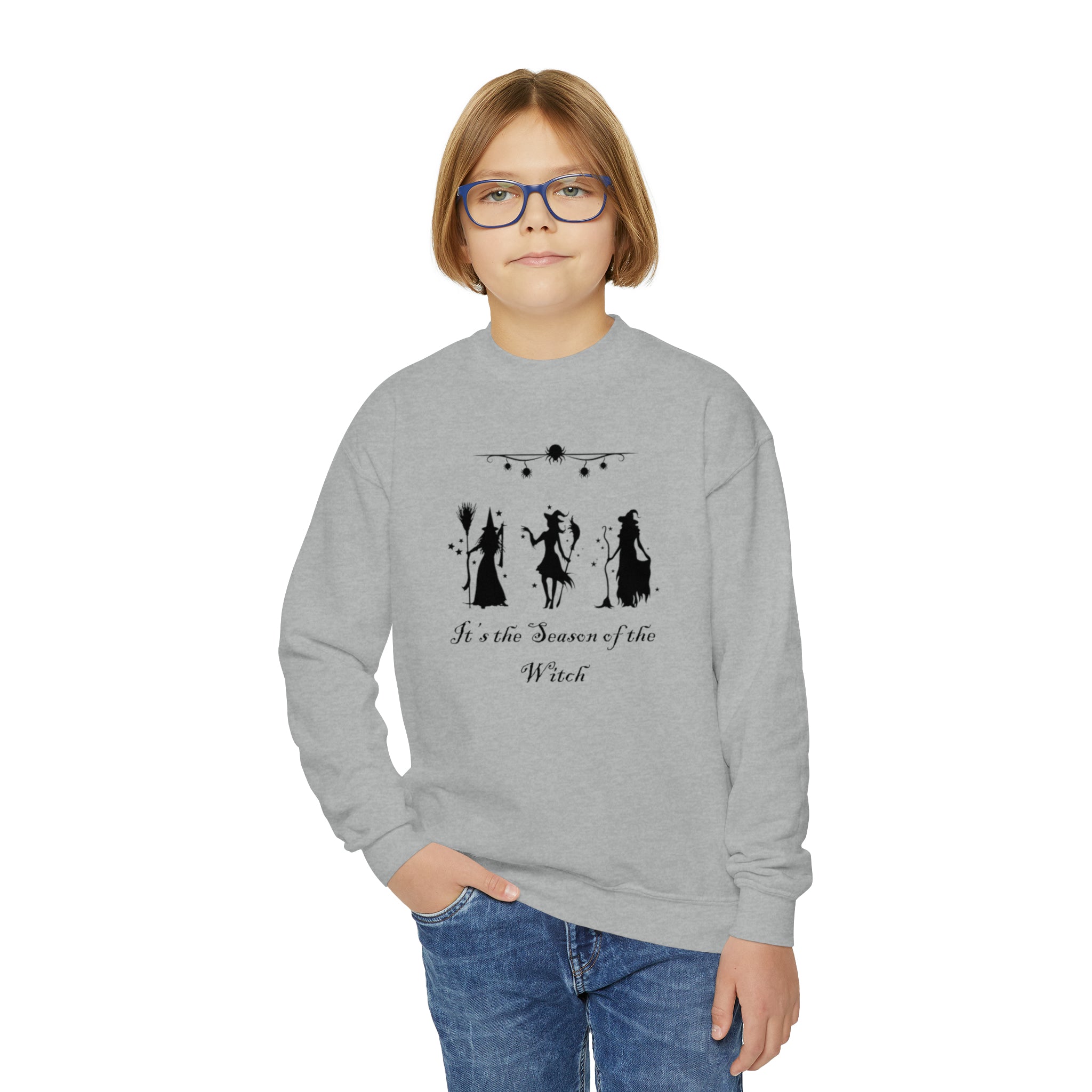 It's The Season of the Witch Youth Crewneck Sweatshirt