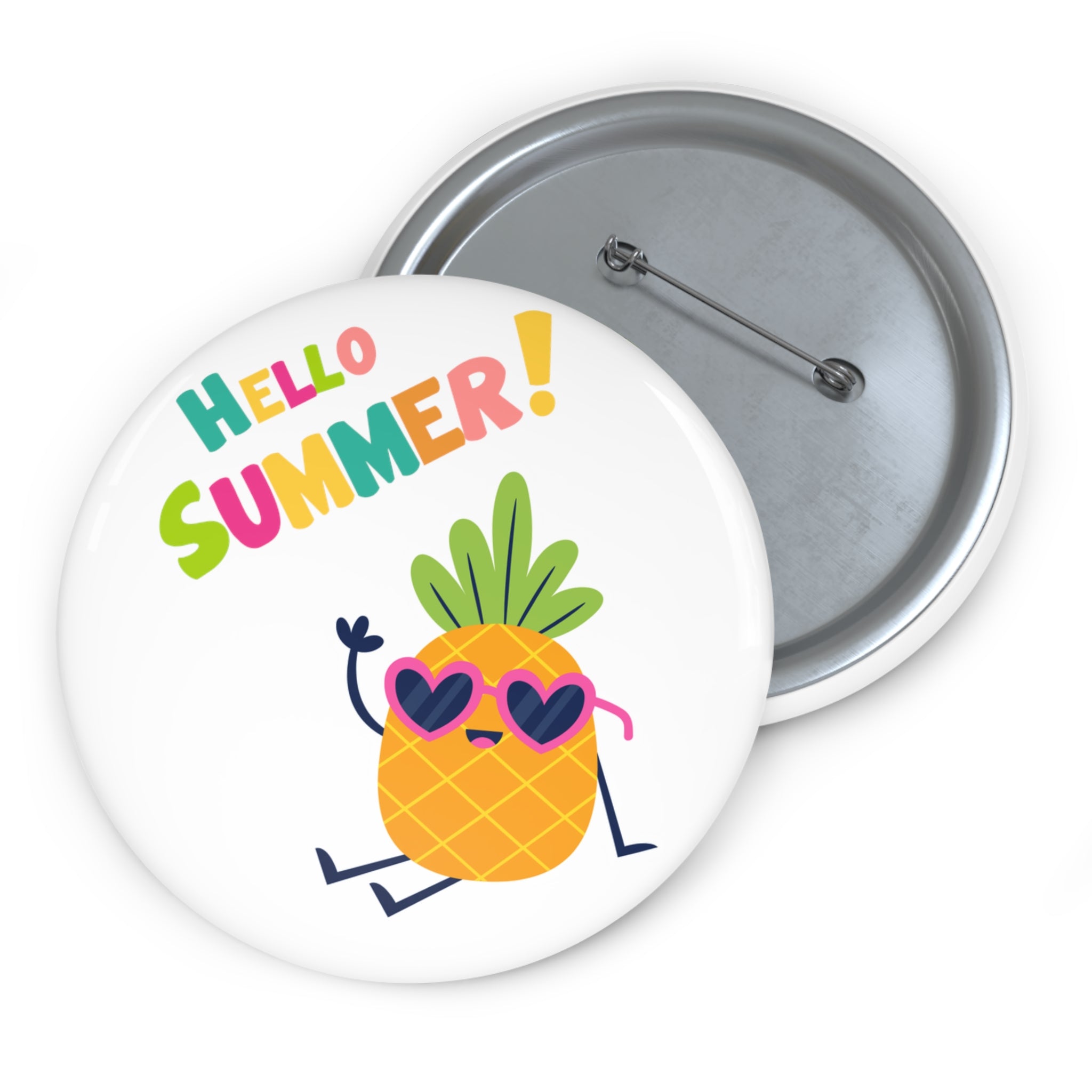 Hello Pineapple Summer Pin Buttons