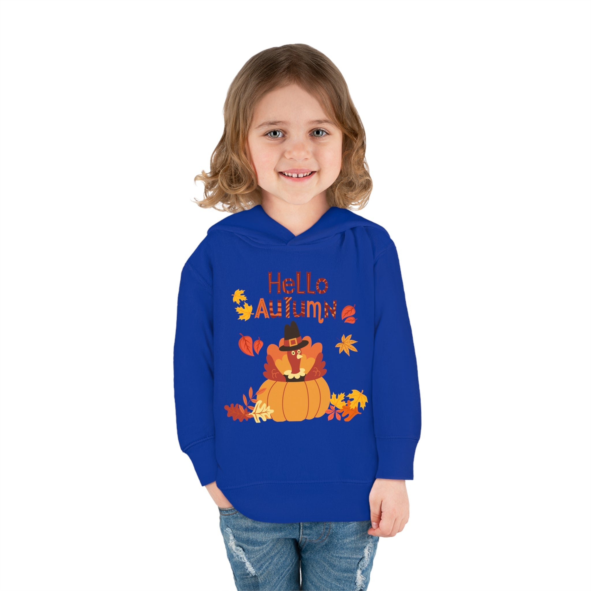 Hello Autumn Toddler Pullover Fleece Hoodie