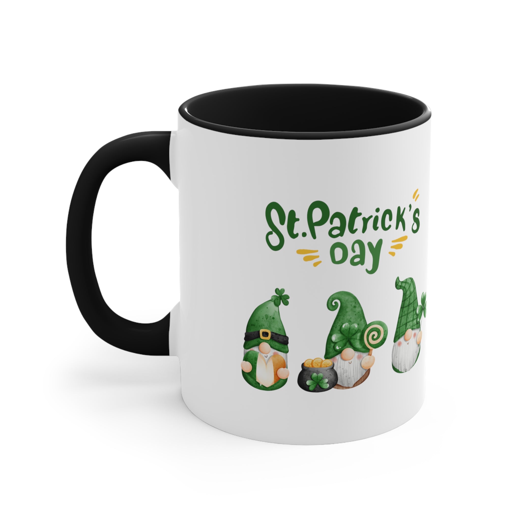 St Patty's Day Gnome Accent Coffee Mug, 11oz