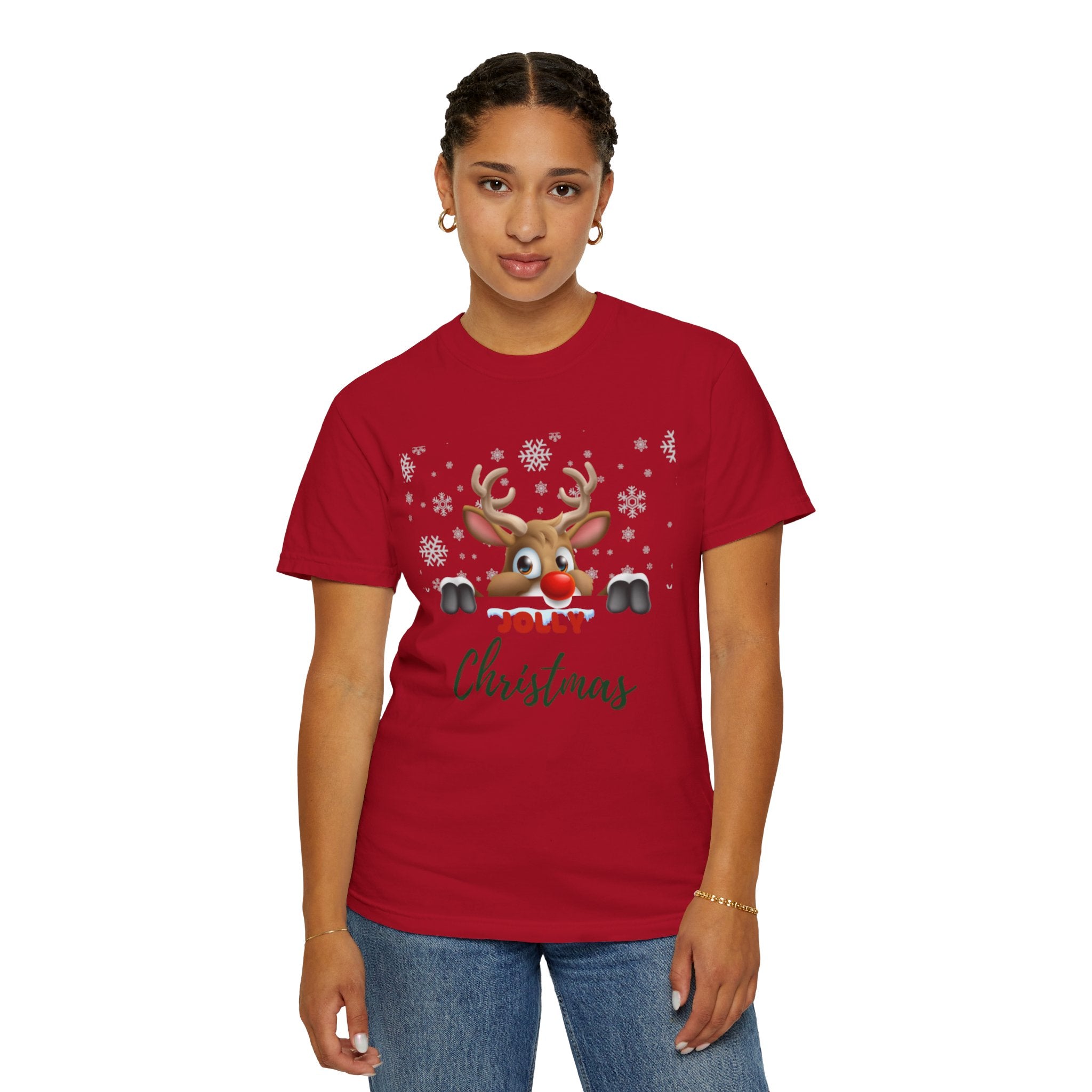 Jolly Christmas Unisex Garment-Dyed T-shirt