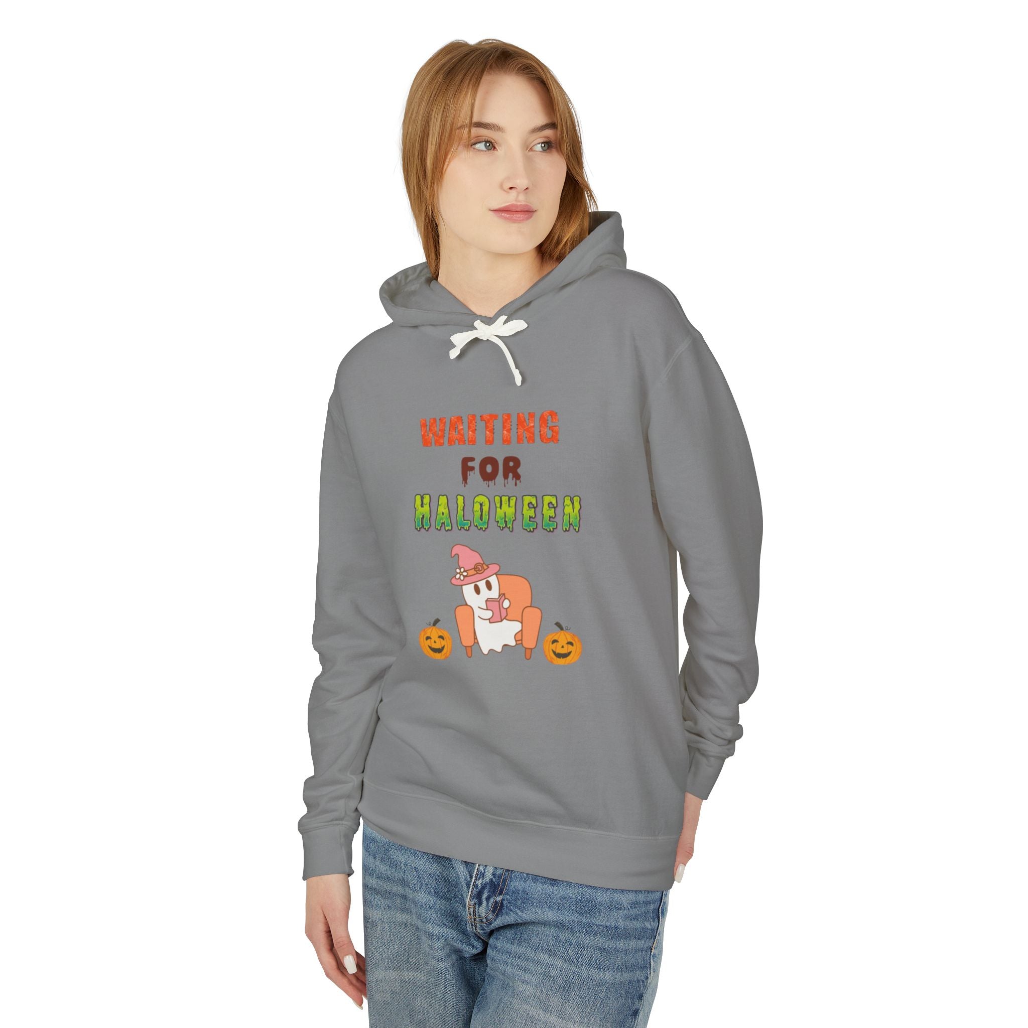 Waiting For Halloween Unisex Lightweight Hooded Sweatshirt