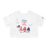 Happy 4th Of July Gnome's Champion Women's Heritage Cropped T-Shirt