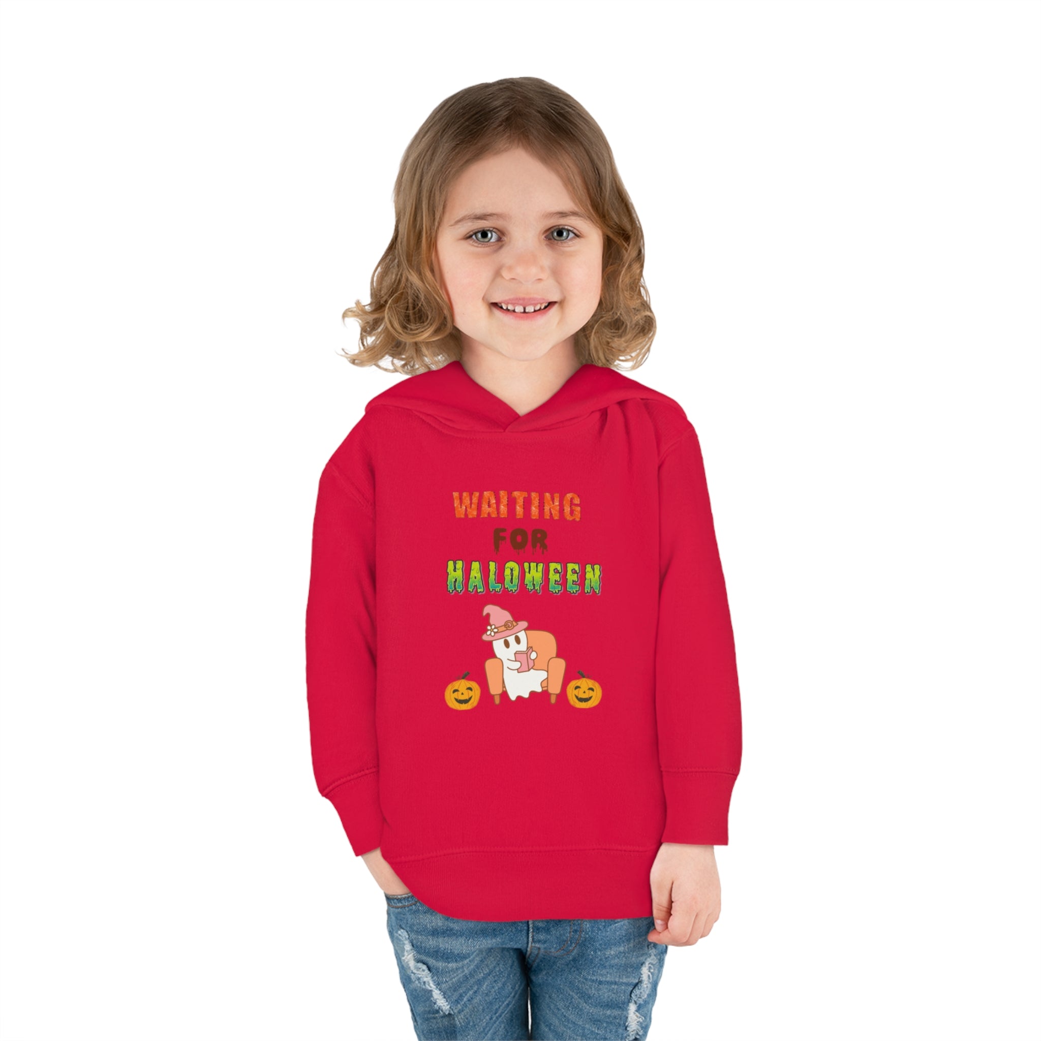 Waiting For Halloween Toddler Pullover Fleece Hoodie