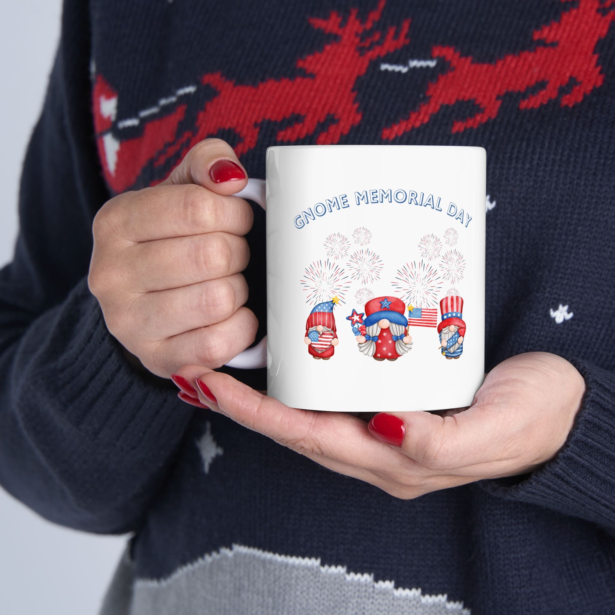 Gnome  Memorial Day Ceramic Mug 11oz & 15oz