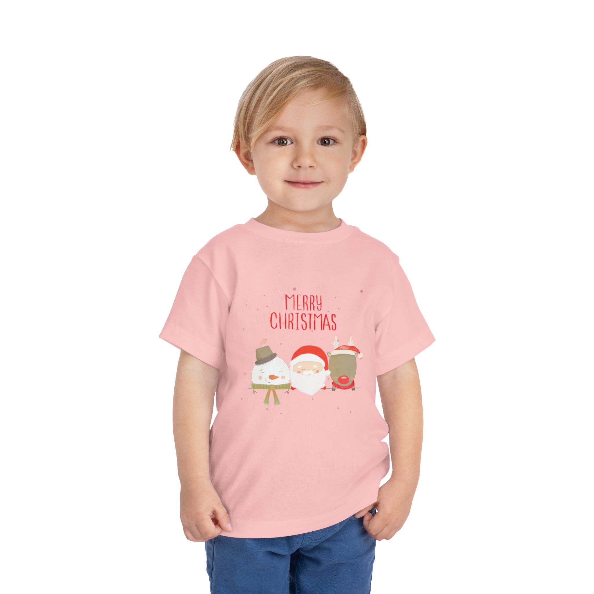Merry Xmas Crew Toddler Short Sleeve Tee