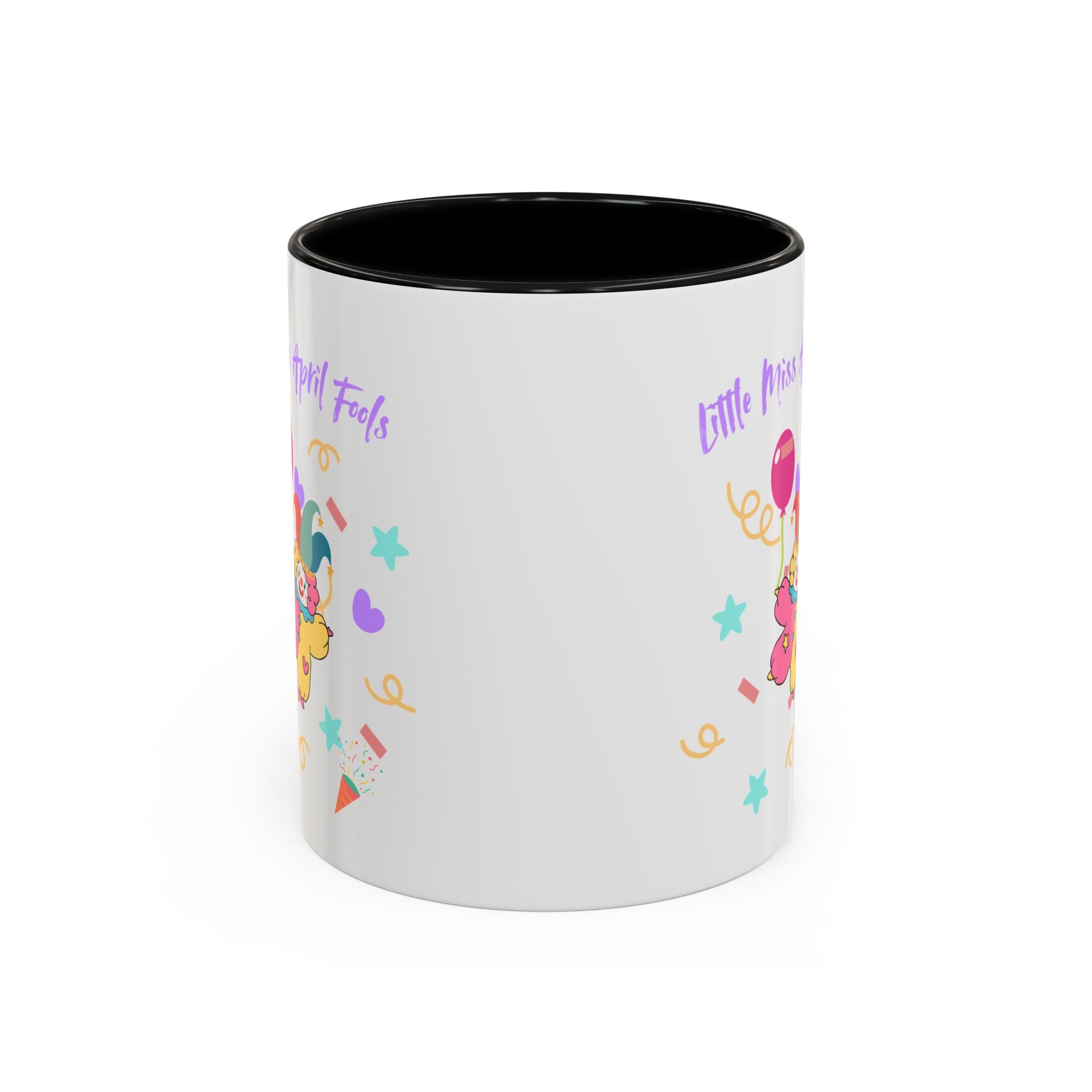 Little Miss April Fool's  Day Accent Coffee Mug - Fun & Whimsical 11oz/15oz