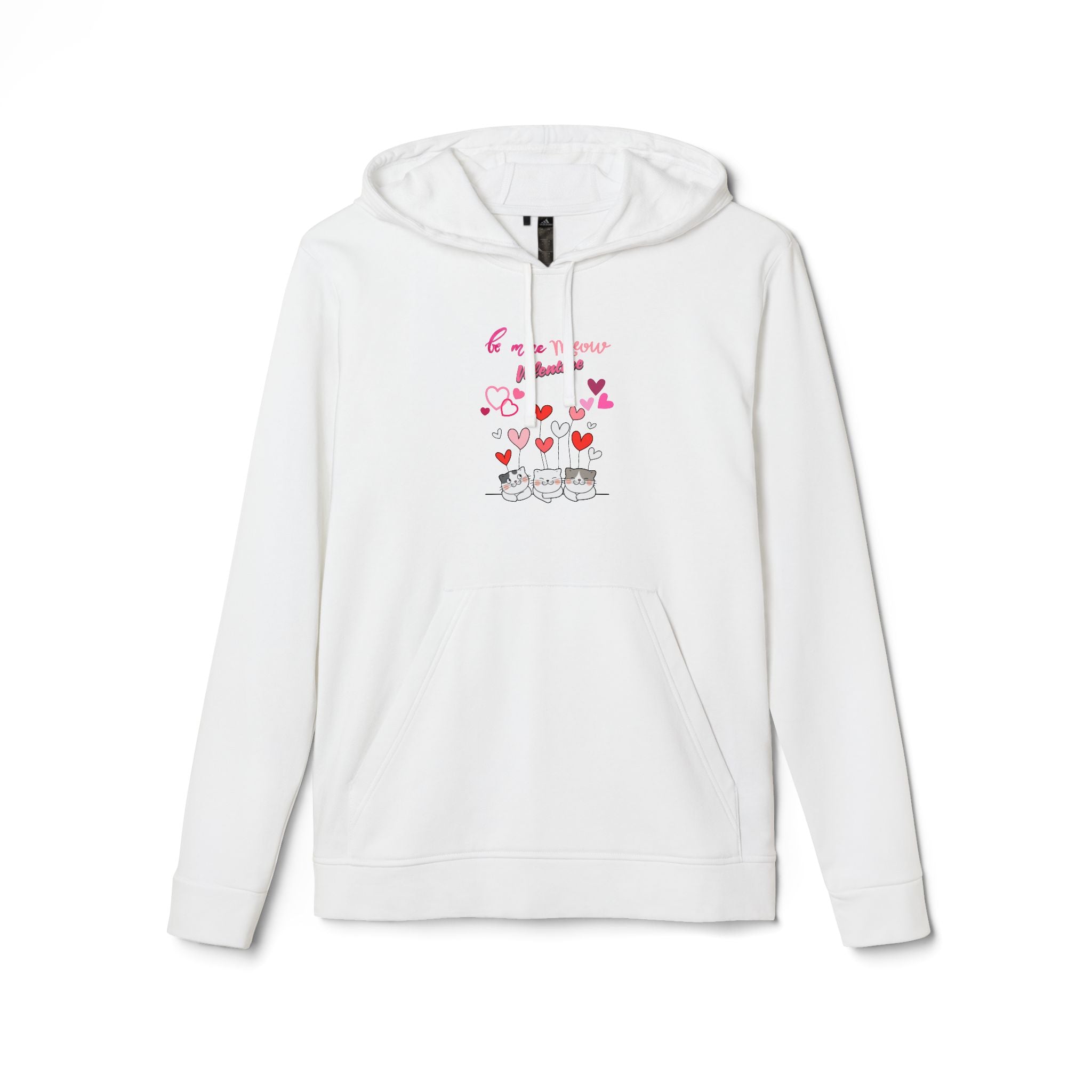 Meow Valentine's Day Adidas Unisex Fleece Hoodie