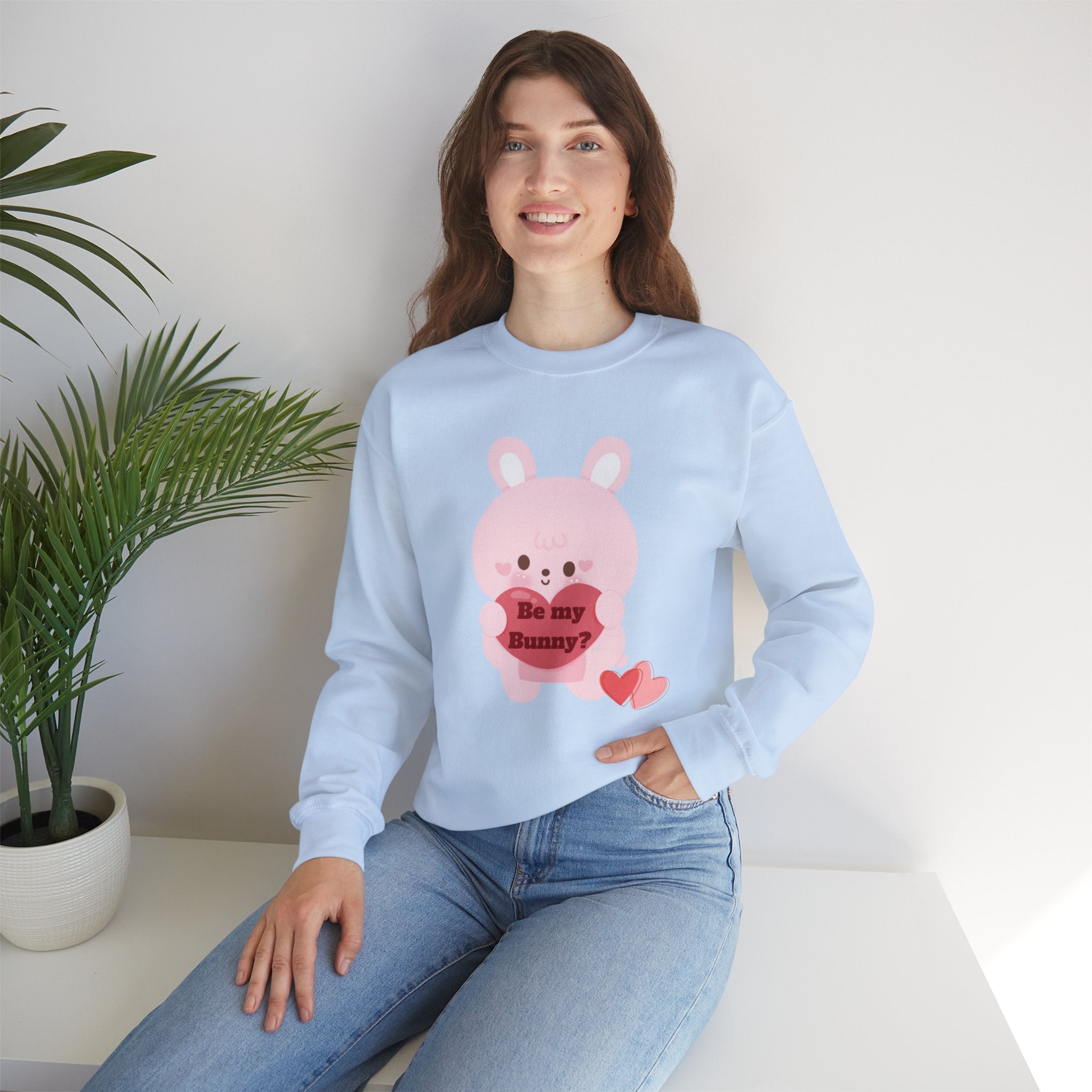 V-Day Bunny Unisex Heavy Blend™ Crewneck Sweatshirt