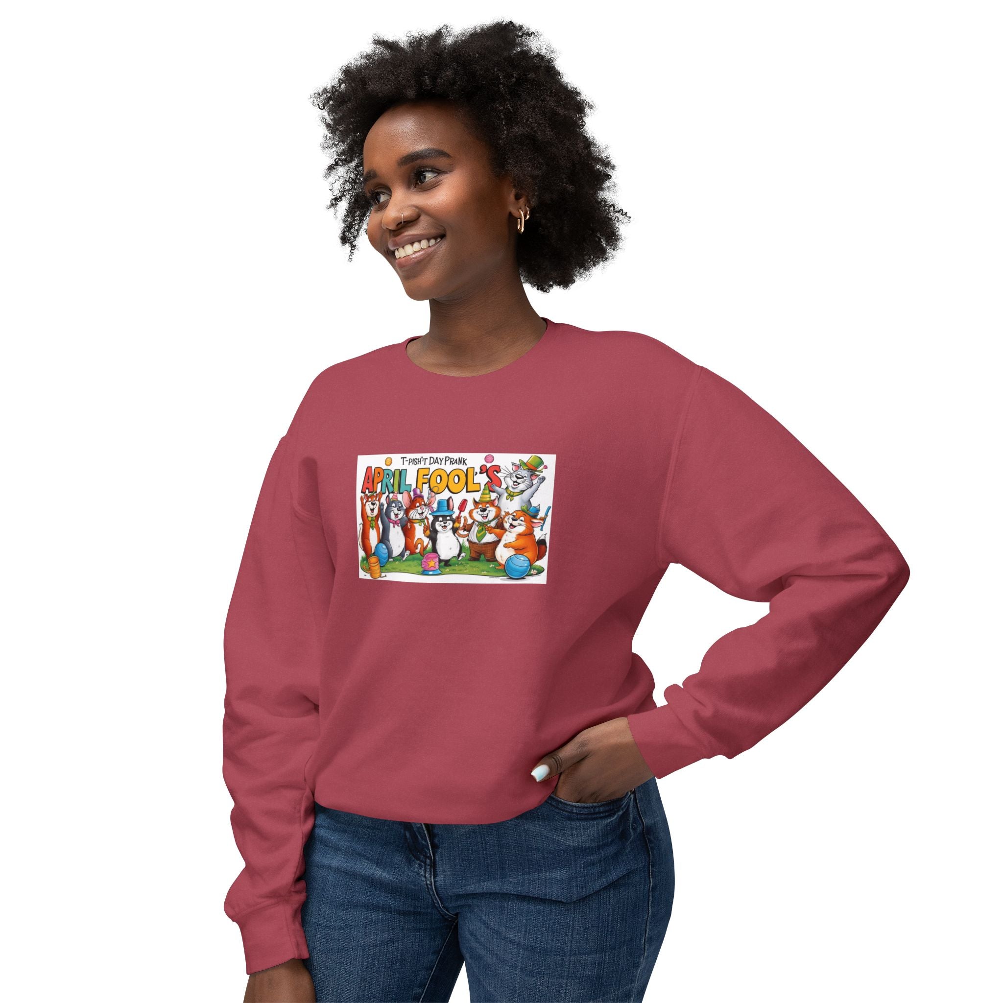 T-Pish'T-Day Prank Unisex Lightweight Crewneck Sweatshirt