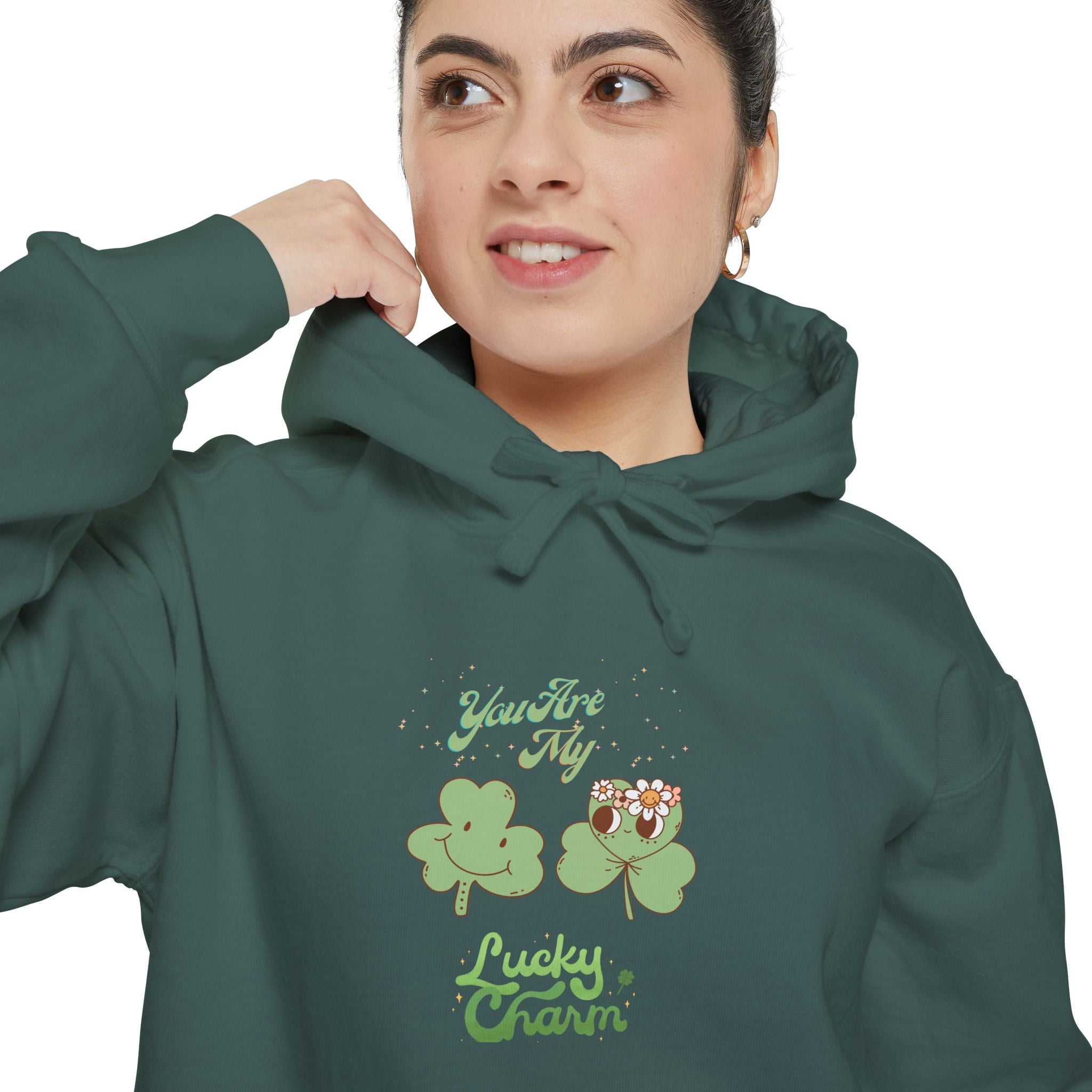 You're My Lucky Charm Unisex Garment-Dyed Hoodie for St. Patrick's Day