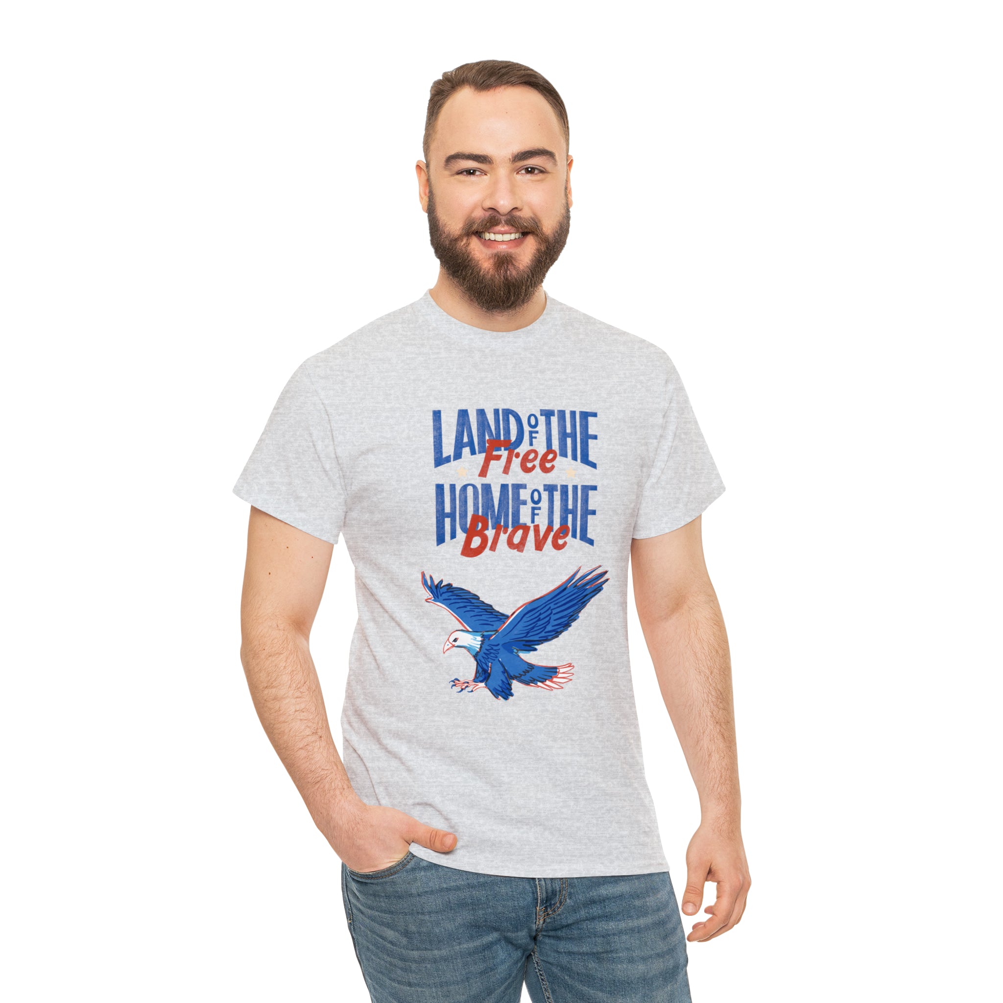 Land Of The Free Home Of The Brave Unisex Heavy Cotton Tee