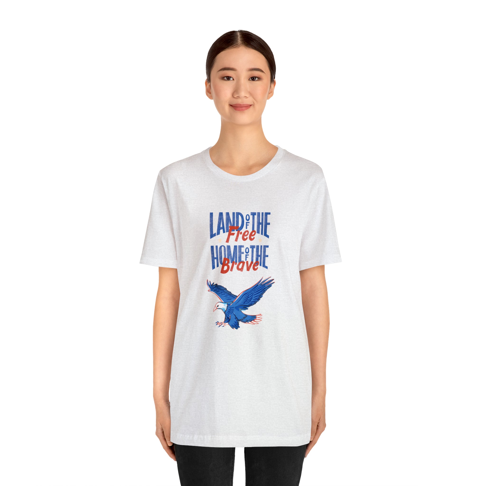 Land Of The Free Home Of The Brave Unisex Jersey Short Sleeve Tee