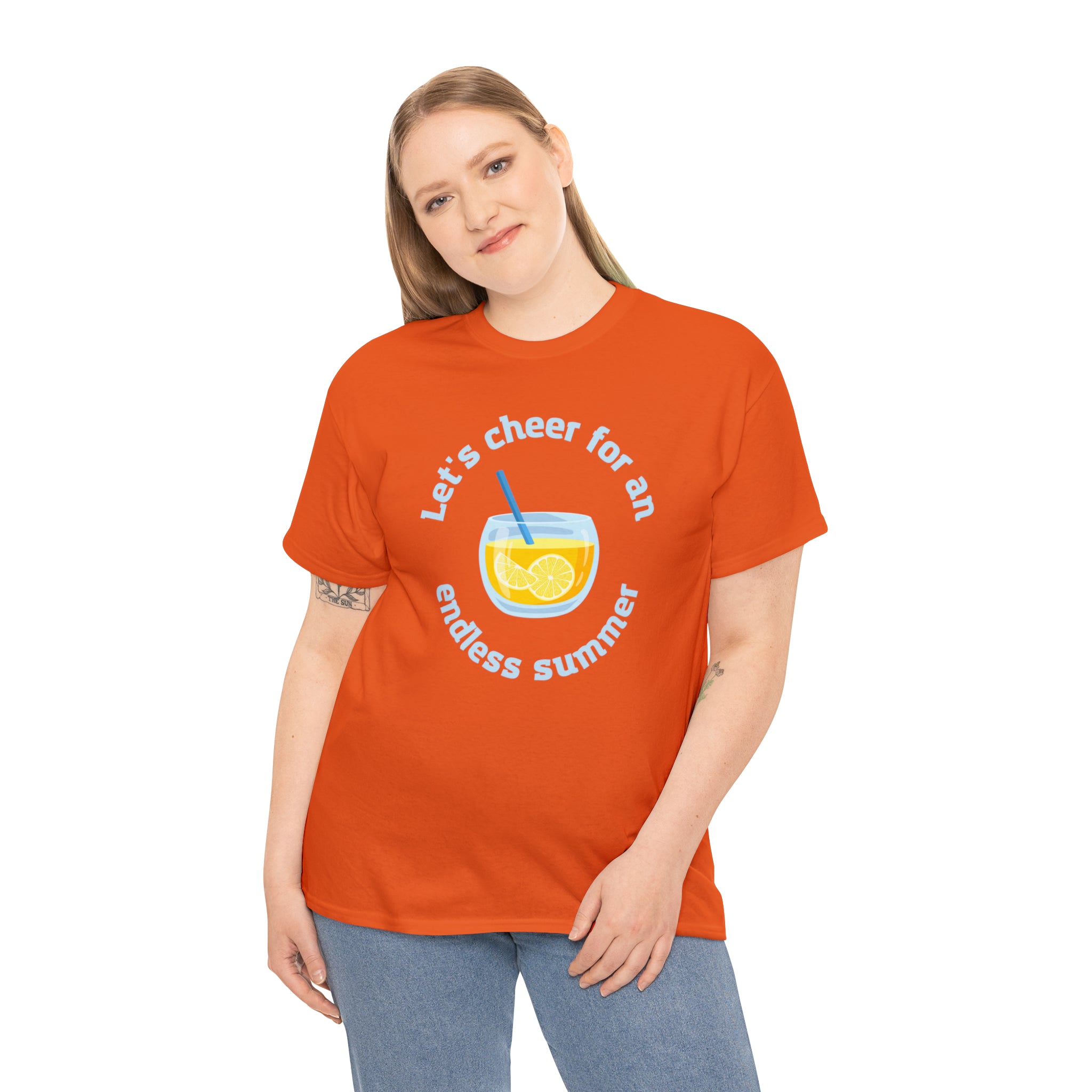 Let's Cheer For An Endless Summer Unisex Heavy Cotton Tee
