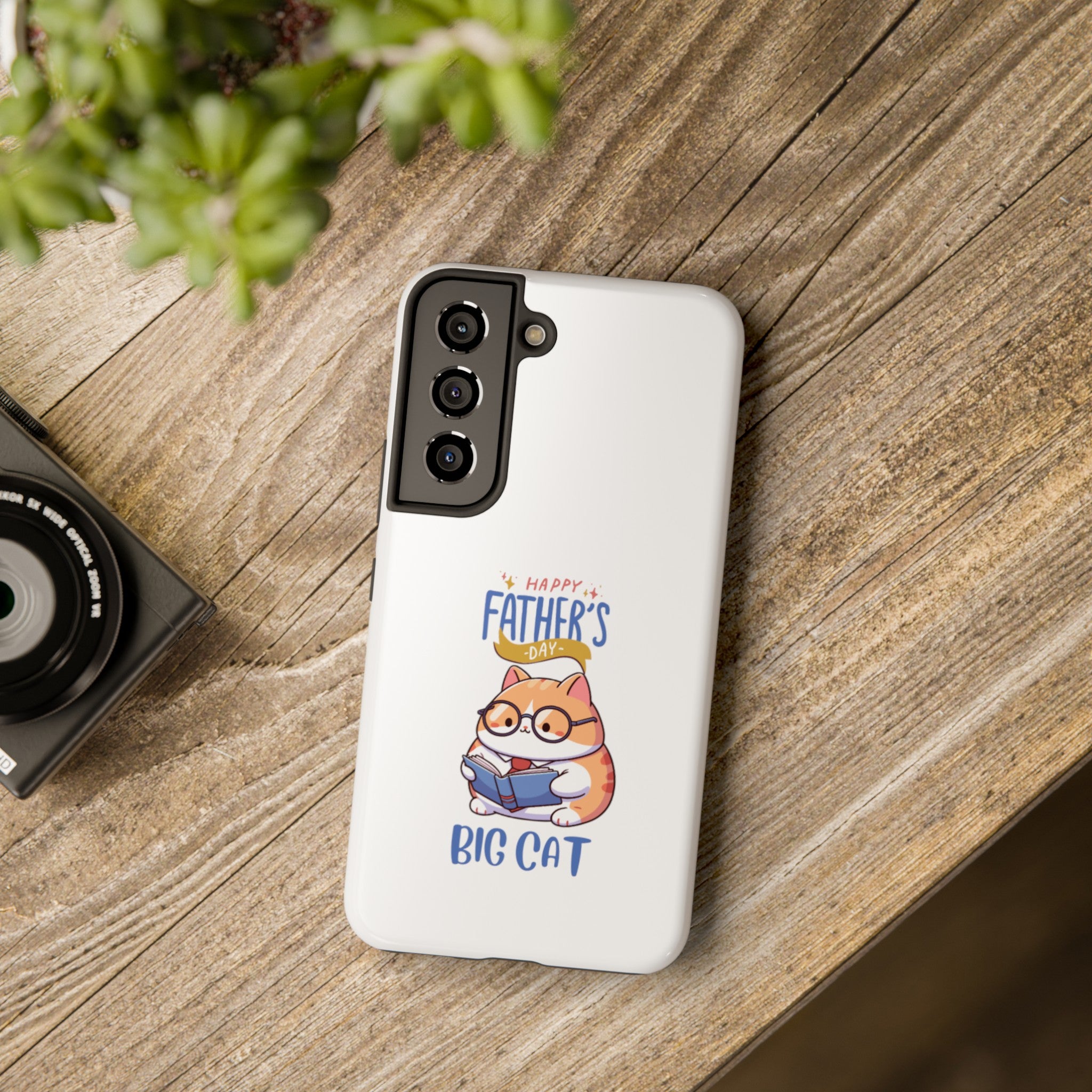 Happy Father's Day Big Cat Tough Phone Cases