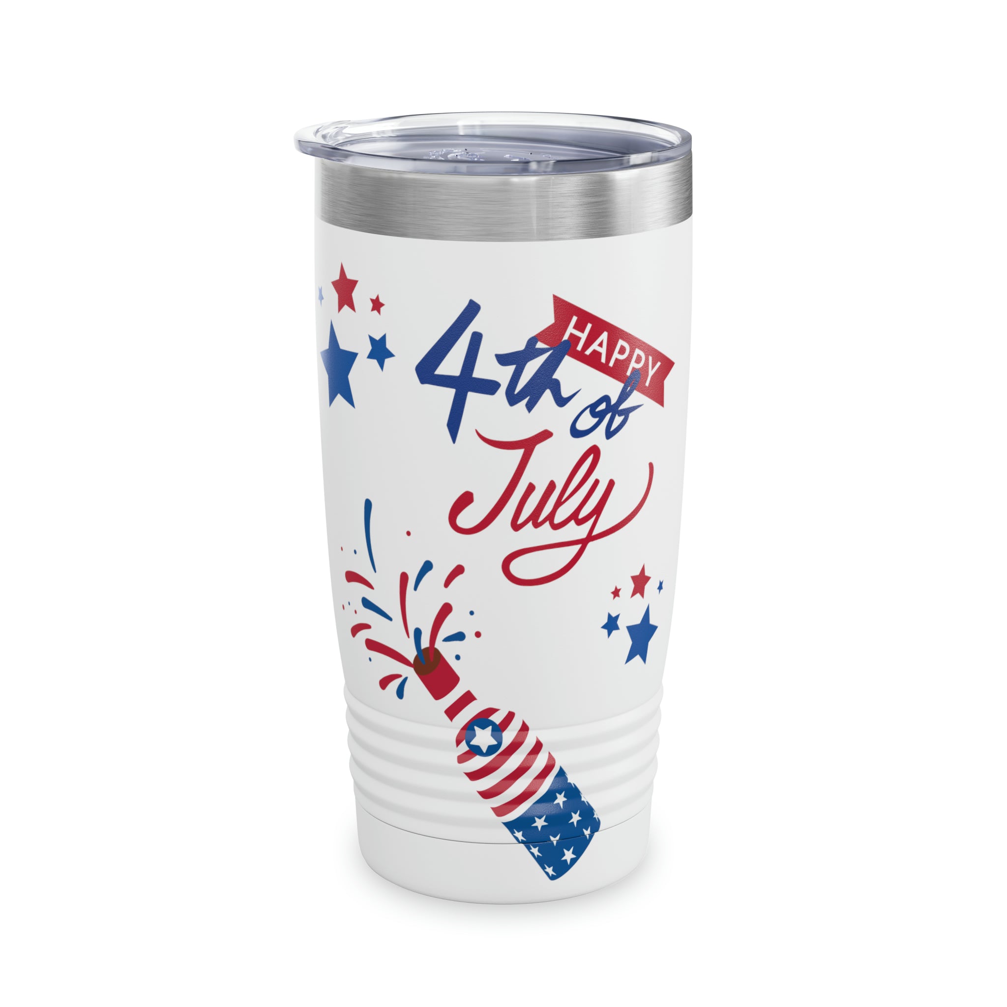 Happy 4th Of July Celebration Ringneck Tumbler, 20oz