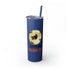Happy All Hallows Eve Skinny Tumbler with Straw, 20oz