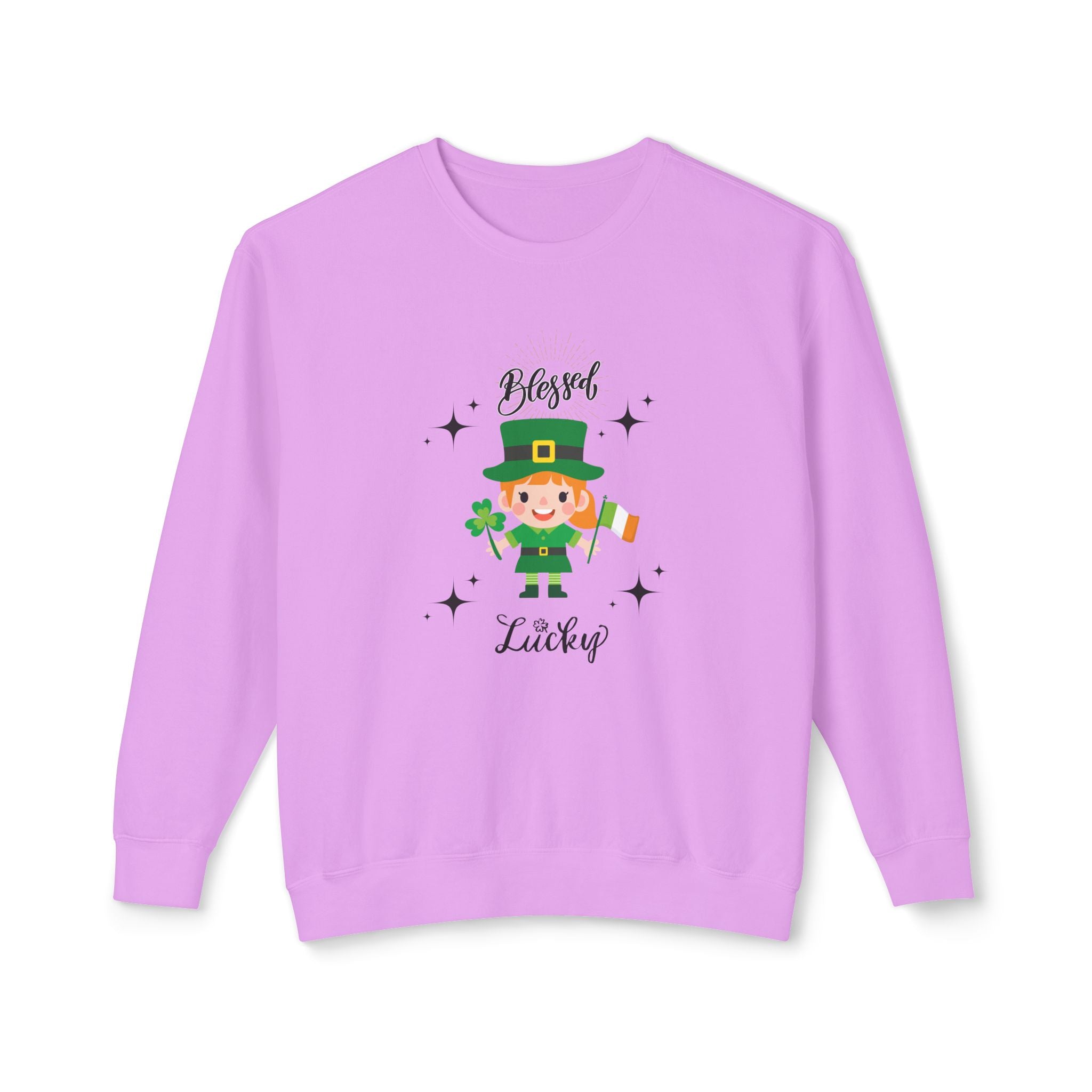 Blessed & Lucky Unisex Lightweight Crewneck Sweatshirt