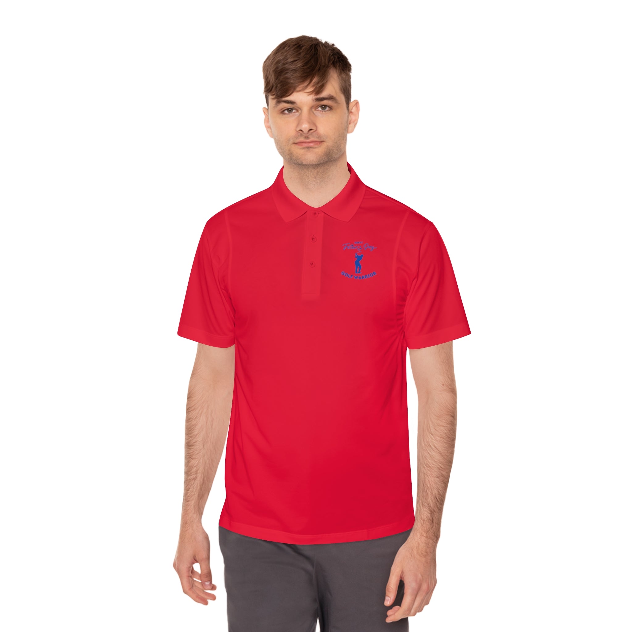 Happy Father's Day Golf Warrior Men's Sport Polo Shirt