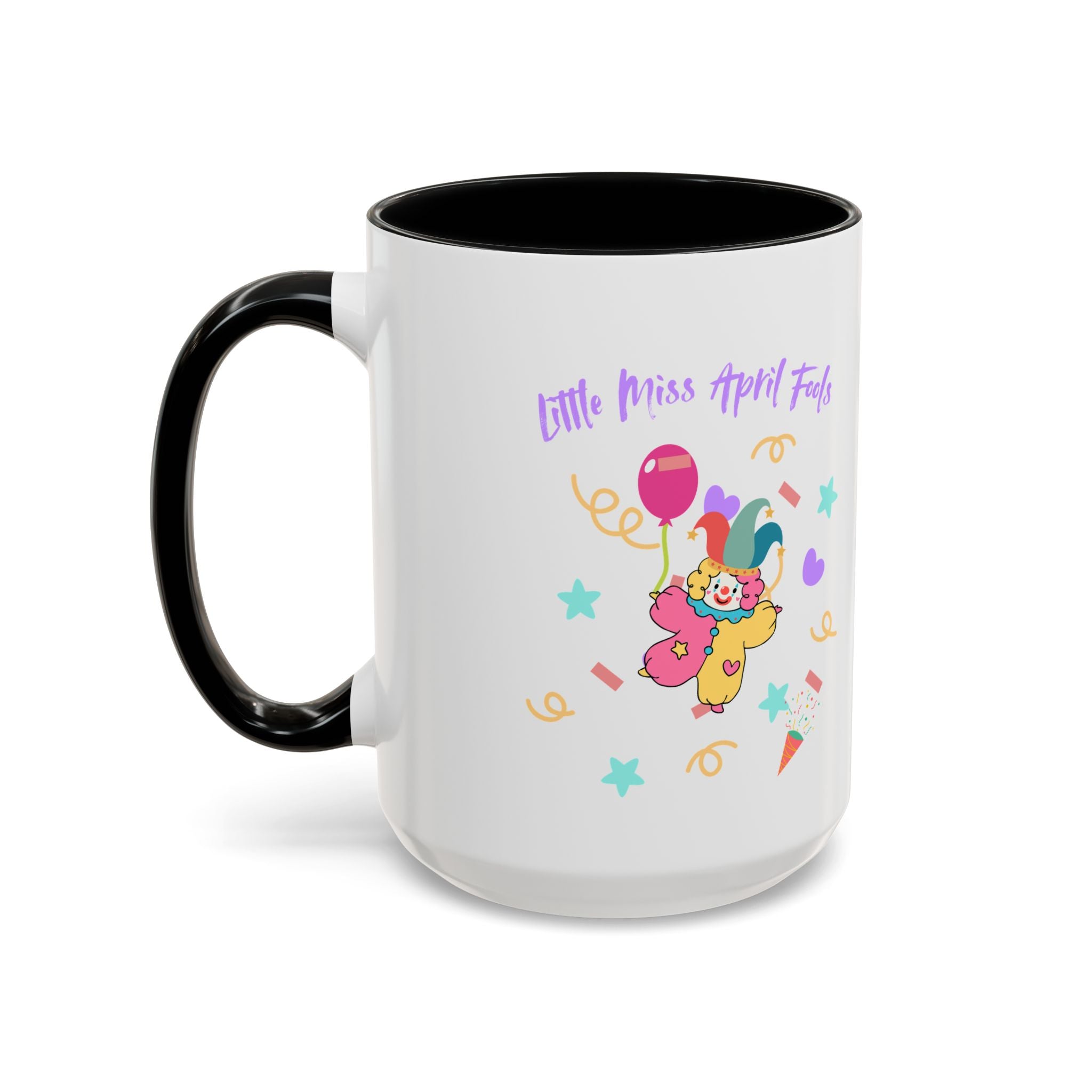Little Miss April Fool's  Day Accent Coffee Mug - Fun & Whimsical 11oz/15oz