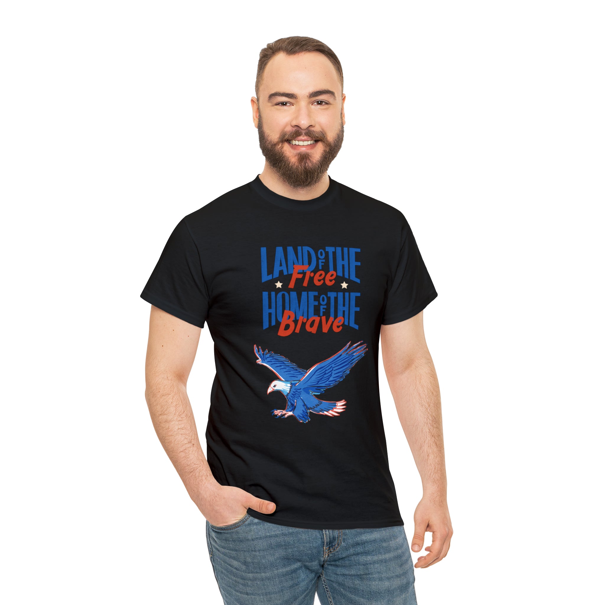 Land Of The Free Home Of The Brave Unisex Heavy Cotton Tee