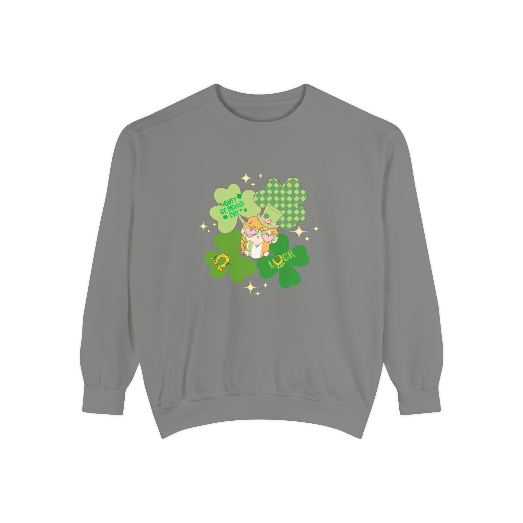 Retro St. Paddy's Day Unisex Garment-Dyed Sweatshirt