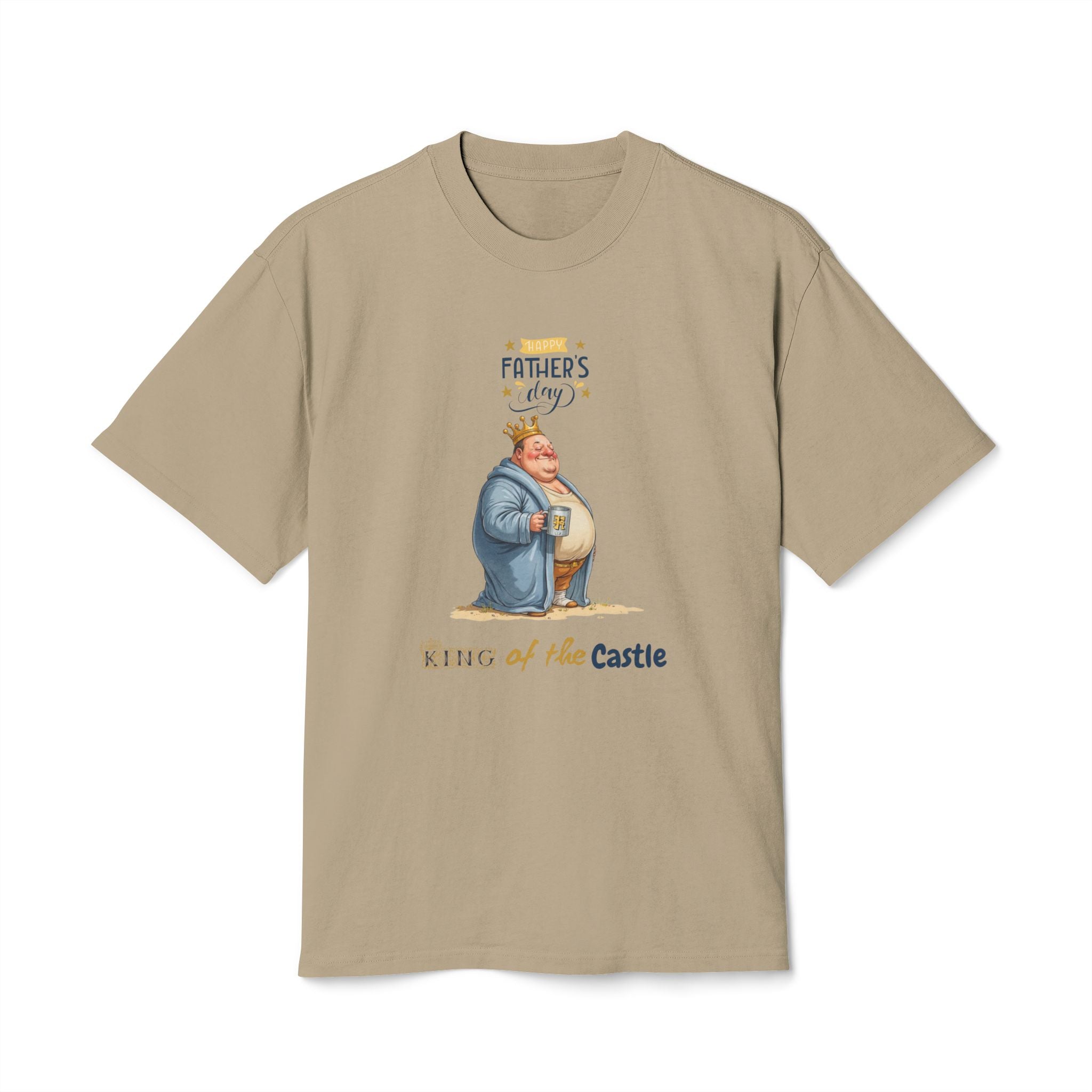 Father's Day King of the Castle Tee, Unisex Heavy Faded Tee
