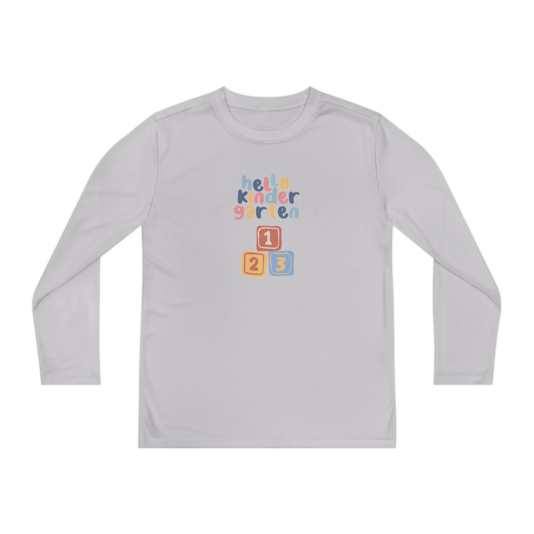 Hello Kindergarten Youth Long Sleeve Competitor Tee