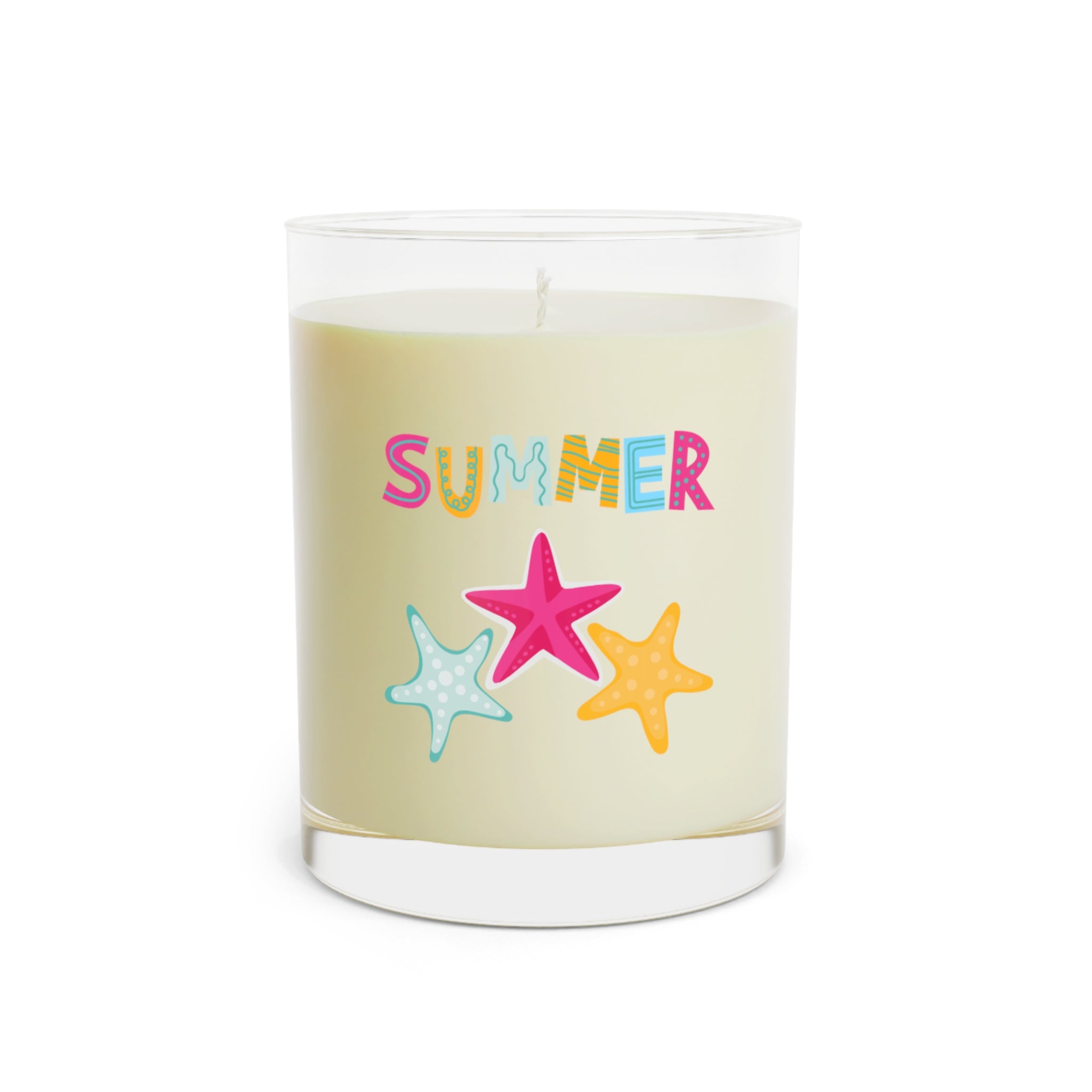 Summer Starfish Scented Candle - Full Glass, 11oz