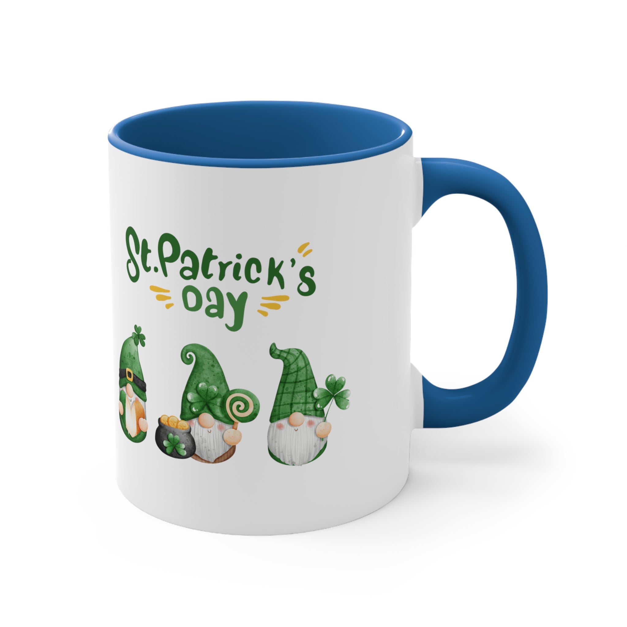 St Patty's Day Gnome Accent Coffee Mug, 11oz
