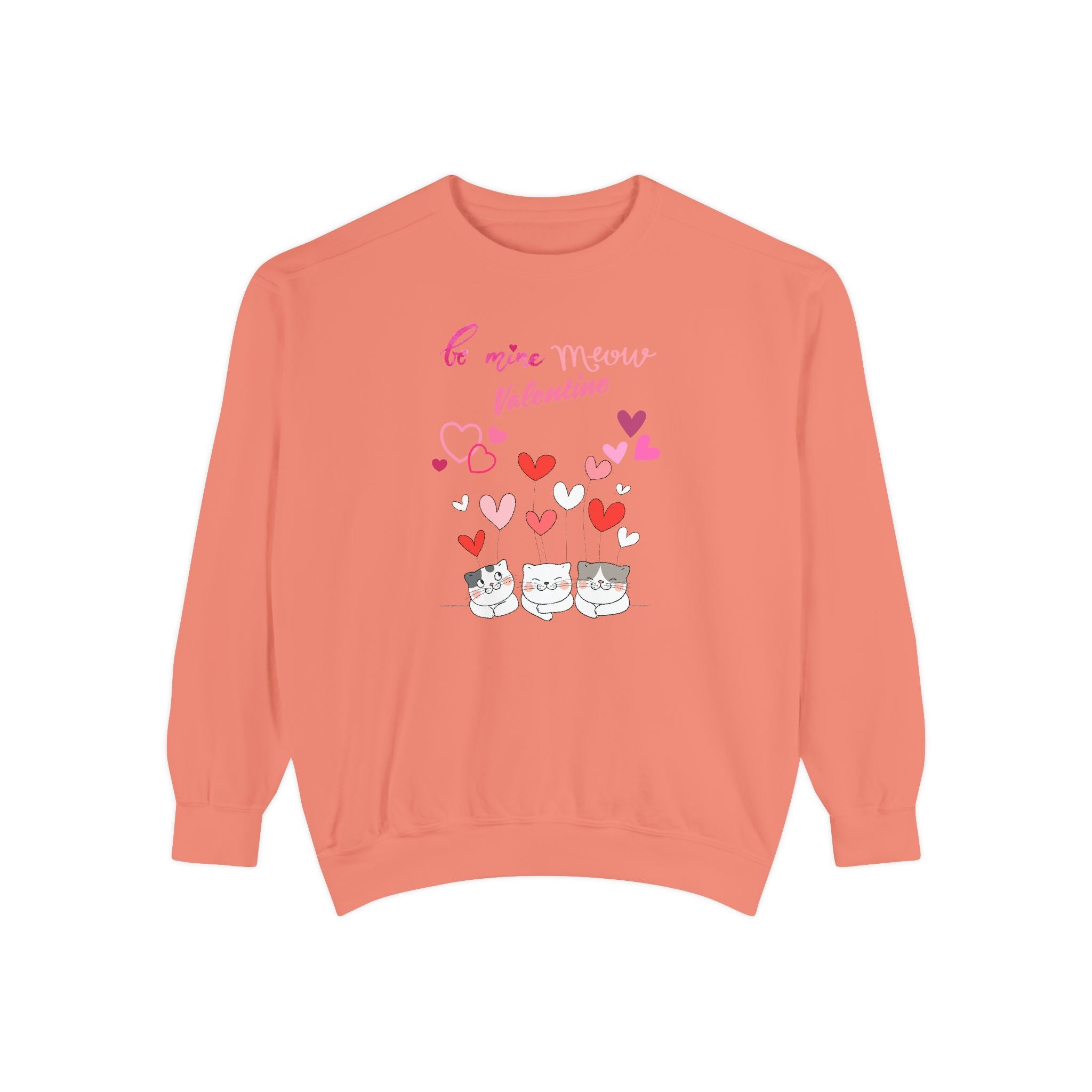 Meow Valentine's Day Unisex Garment-Dyed Sweatshirt