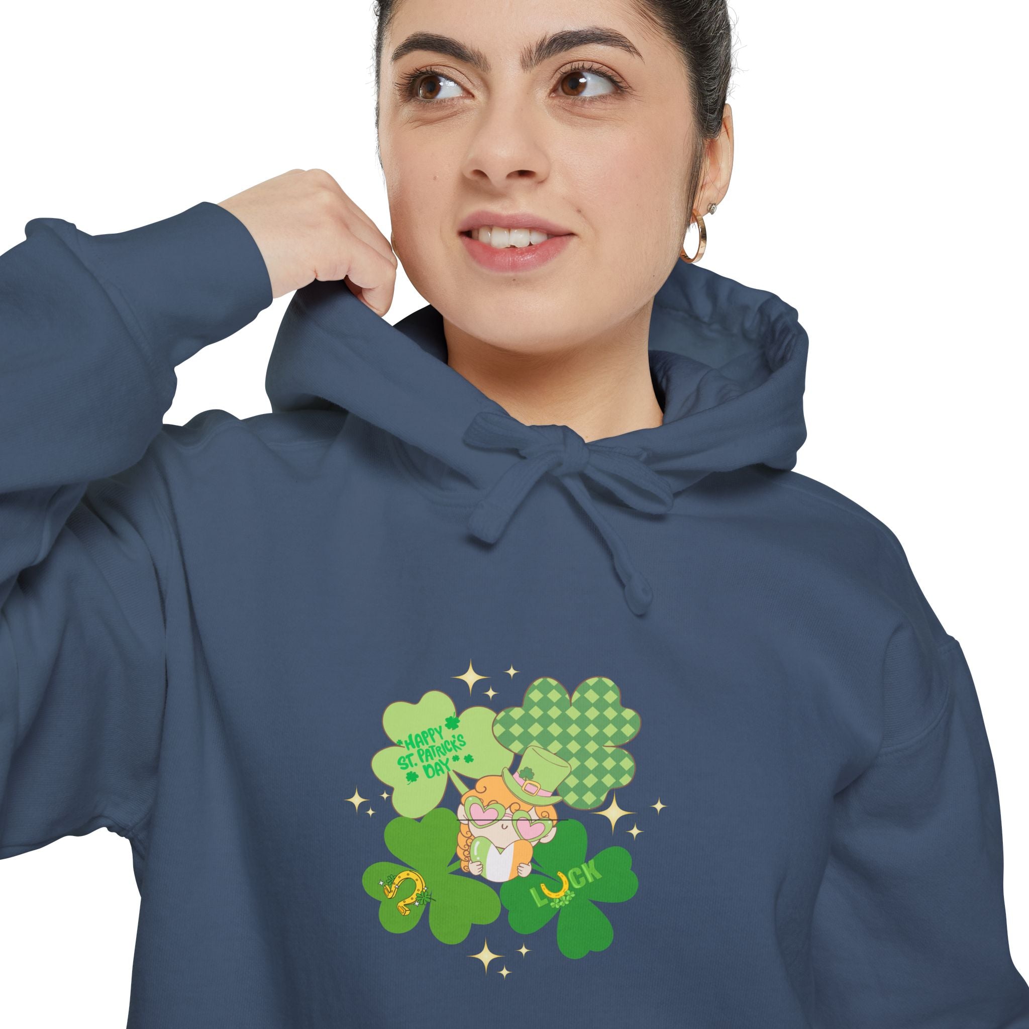 Retro St.Paddy's Day Unisex Garment-Dyed Hoodie