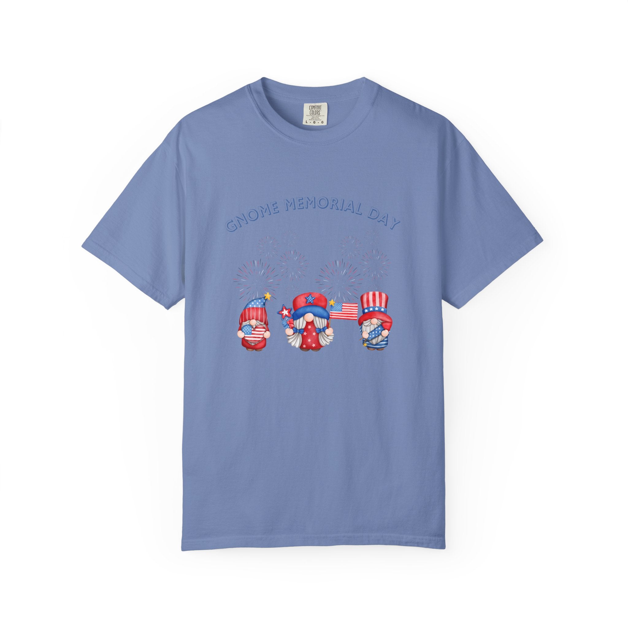 Gnome Memorial Day Unisex Garment-Dyed T-Shirt