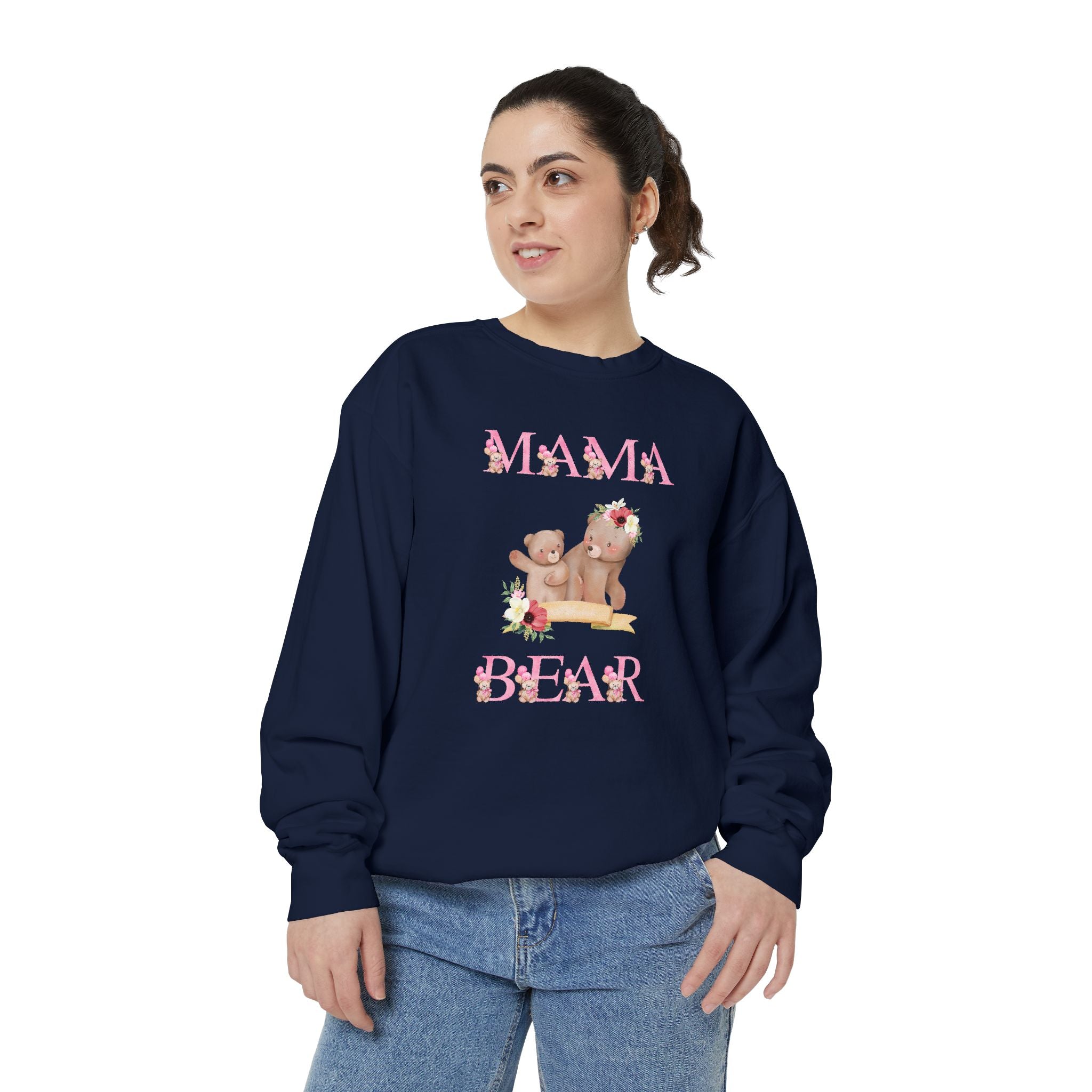Mama Bear Unisex Garment-Dyed Sweatshirt