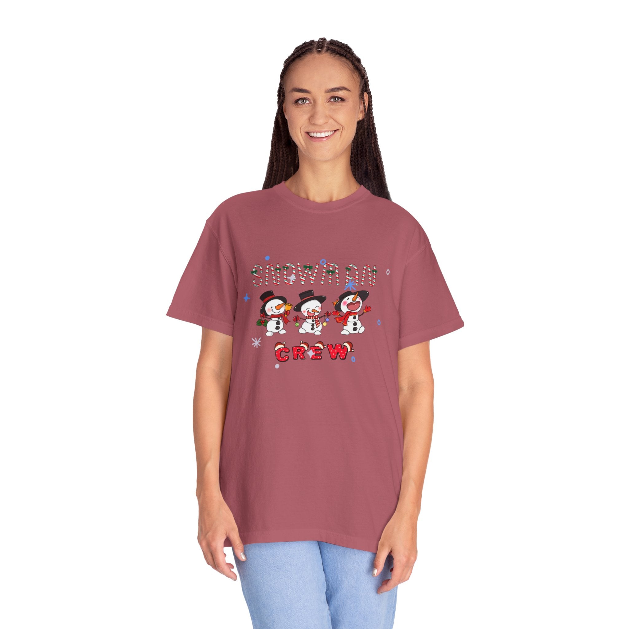 Snowman Crew Unisex Garment-Dyed T-shirt