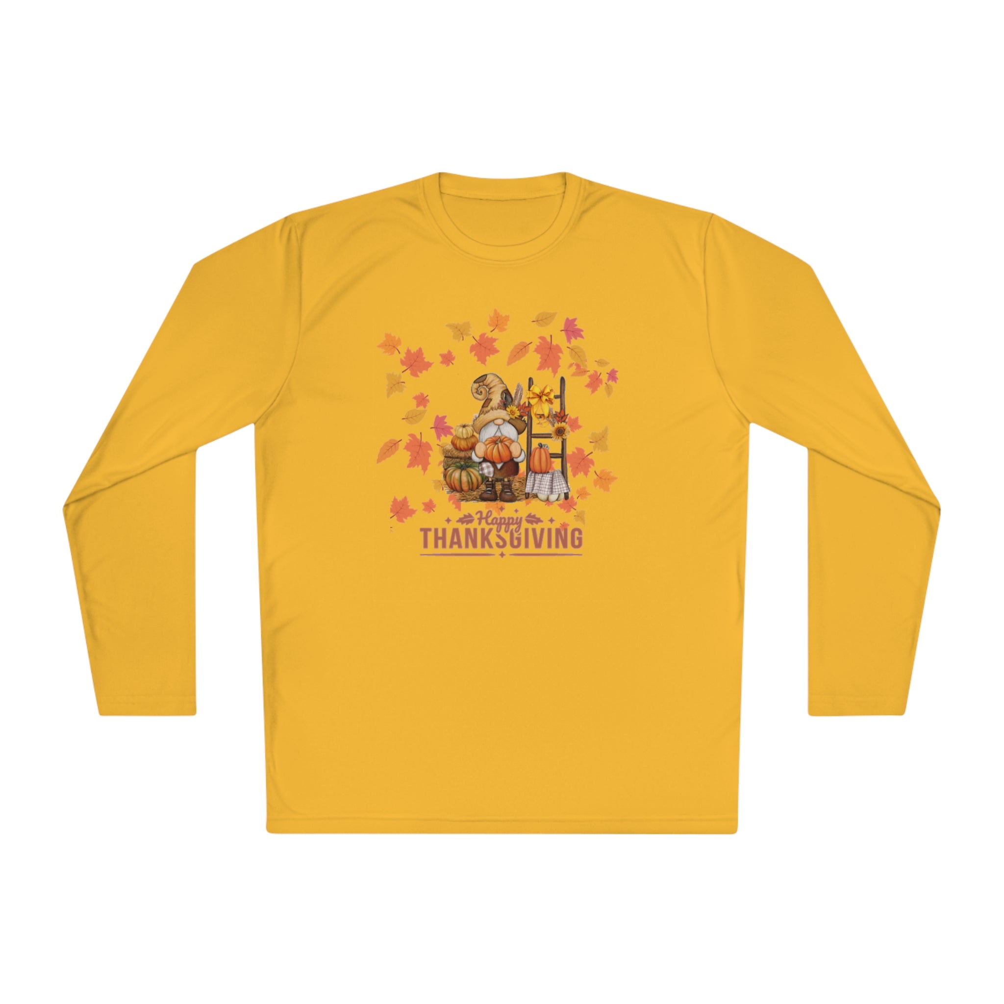 Gnome Happy Thanksgiving Unisex Lightweight Long Sleeve Tee