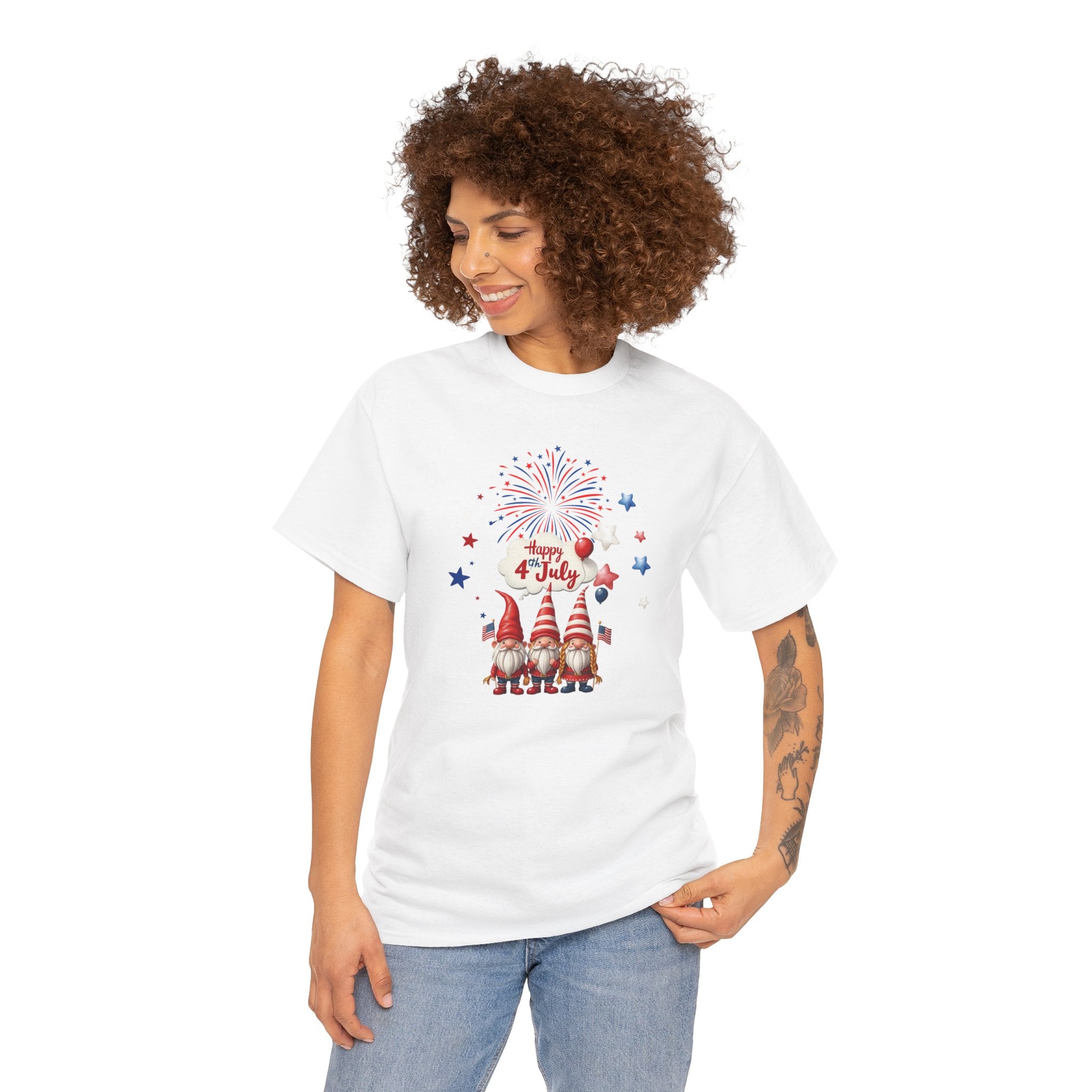Gnome 4th of July Unisex Heavy Common Tee