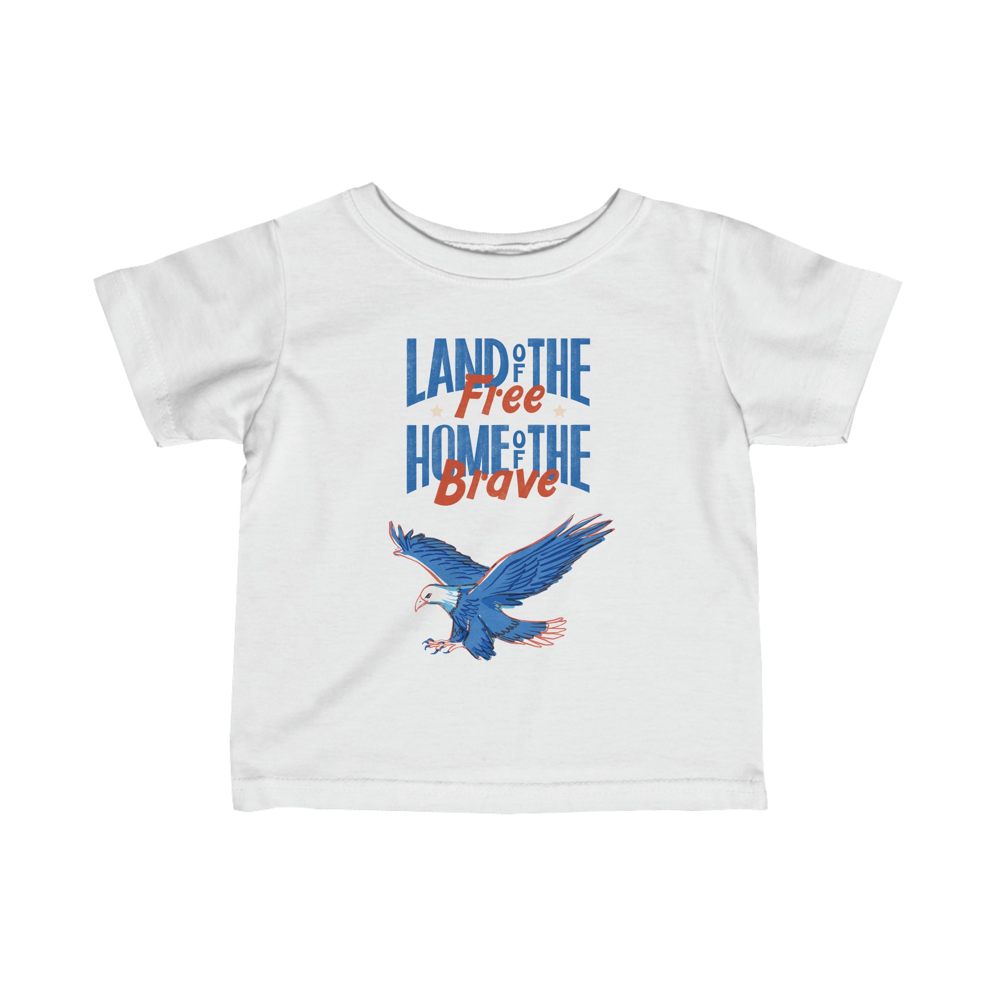 Land Of The Free Home Of The Brave Infant Fine Jersey Tee
