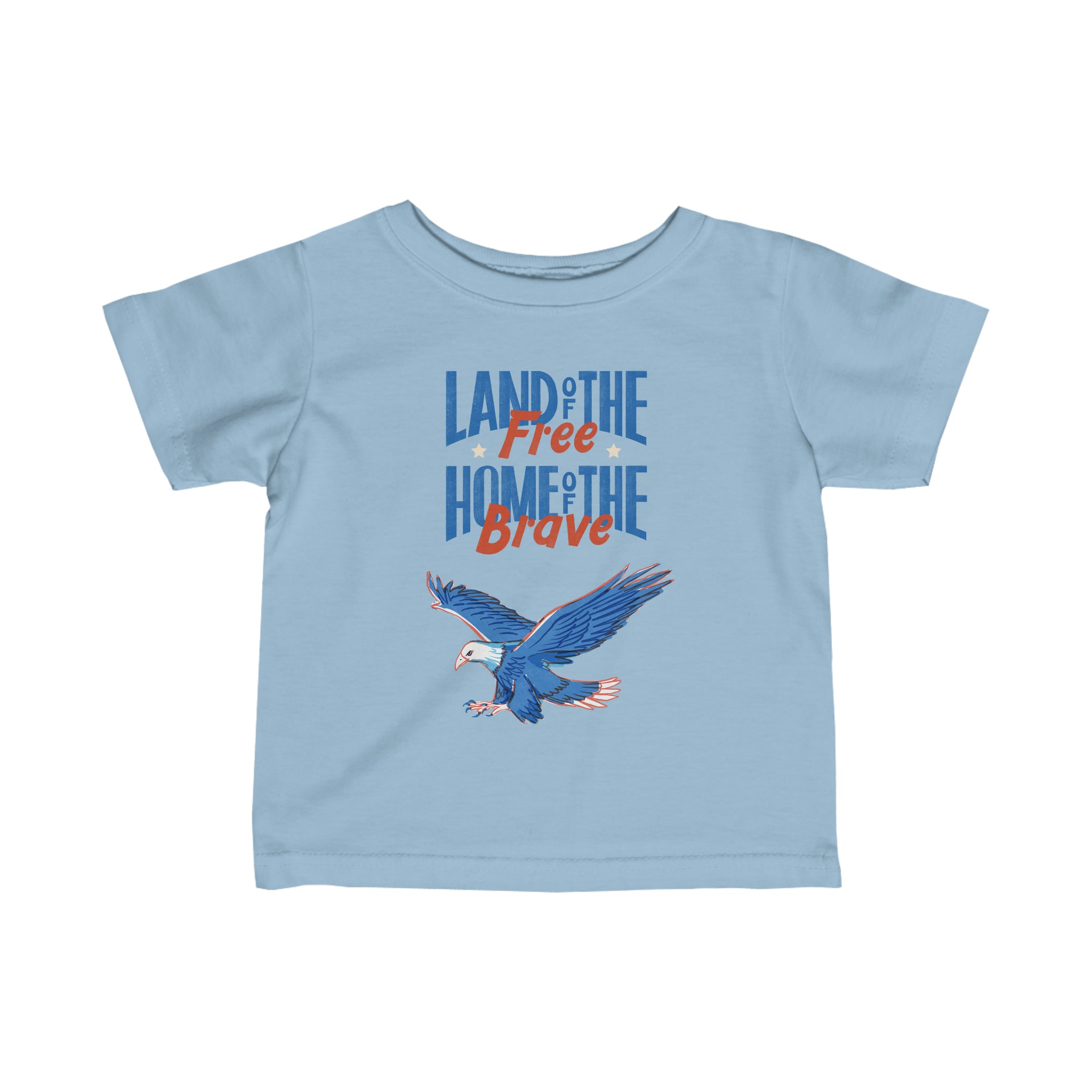 Land Of The Free Home Of The Brave Infant Fine Jersey Tee