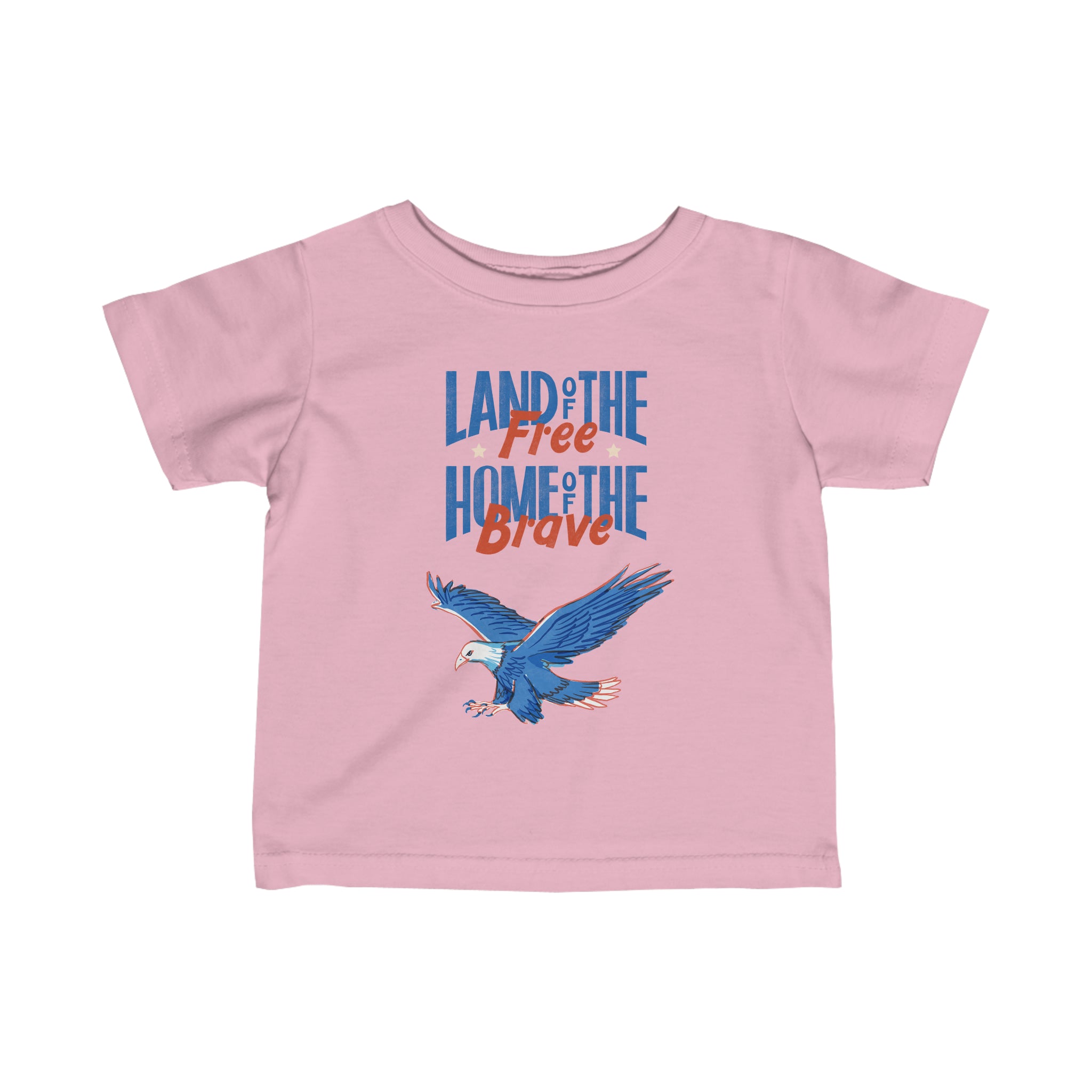Land Of The Free Home Of The Brave Infant Fine Jersey Tee