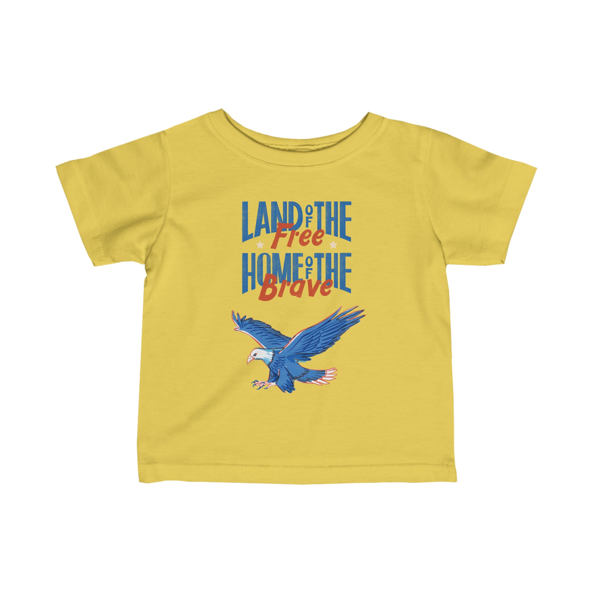 Land Of The Free Home Of The Brave Infant Fine Jersey Tee