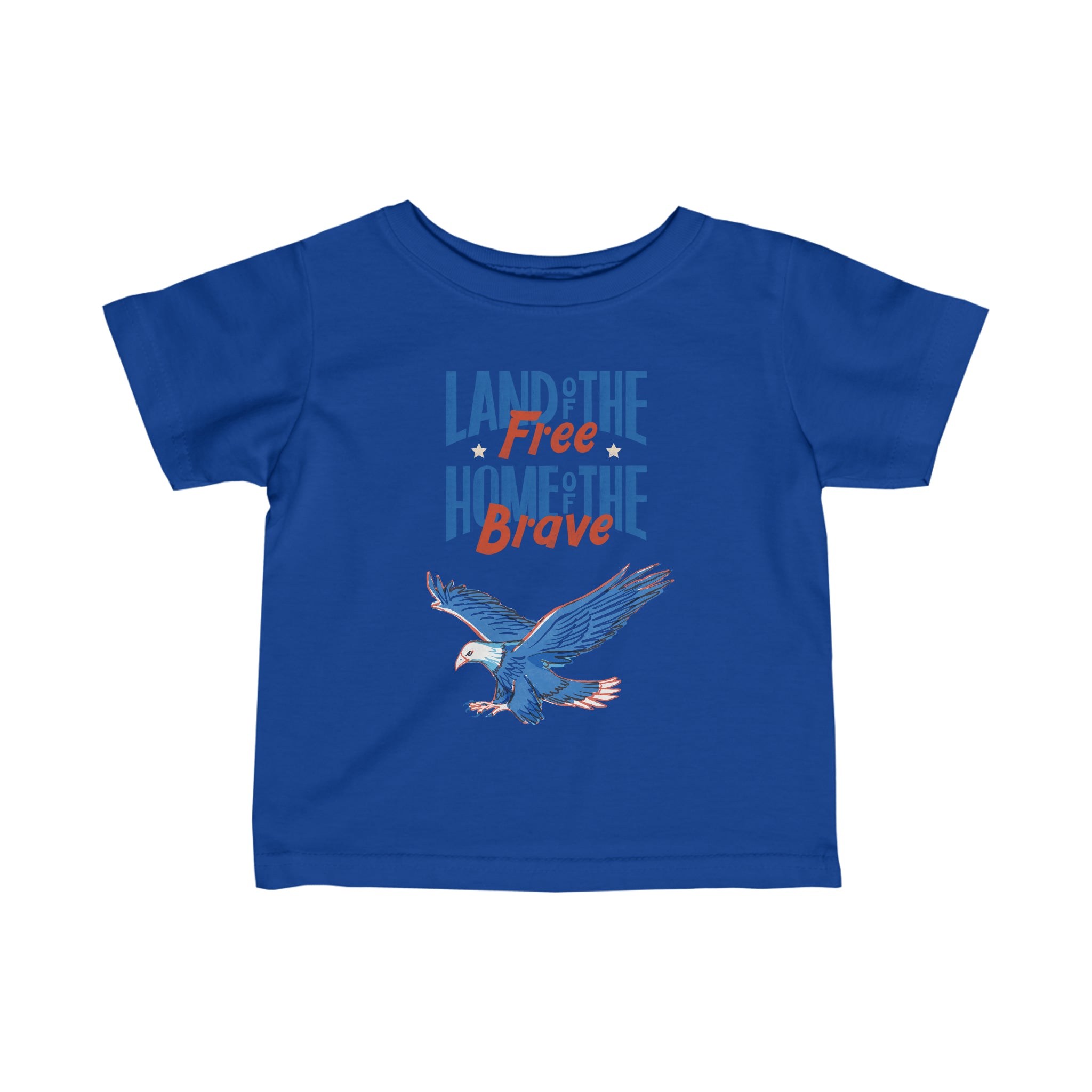 Land Of The Free Home Of The Brave Infant Fine Jersey Tee