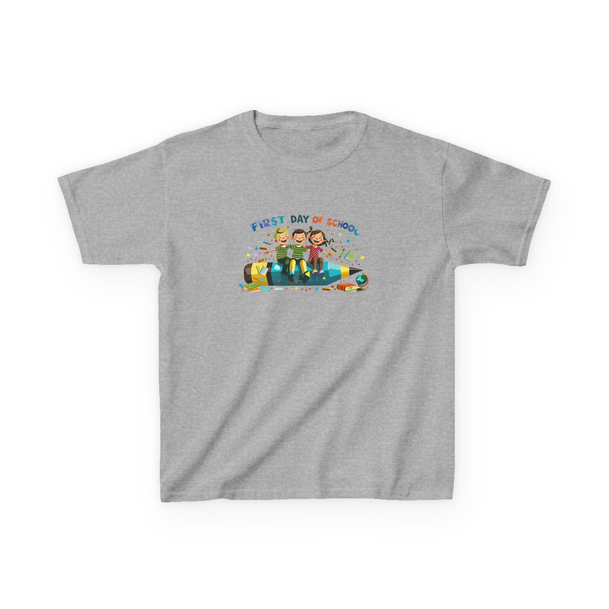 First Day of School Kids Heavy Cotton Tee